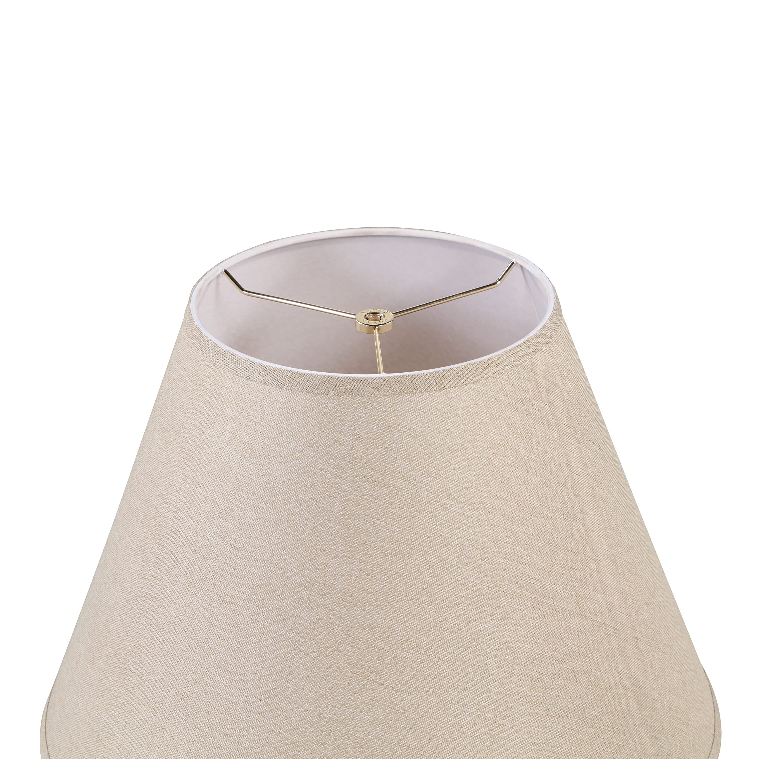 Aspen Creative 32092A, Transitional Empire Shape Spider Construction Lamp Shade In Khaki, 9&quot; Top X 18&quot; Bottom X 13&quot; Slant Height