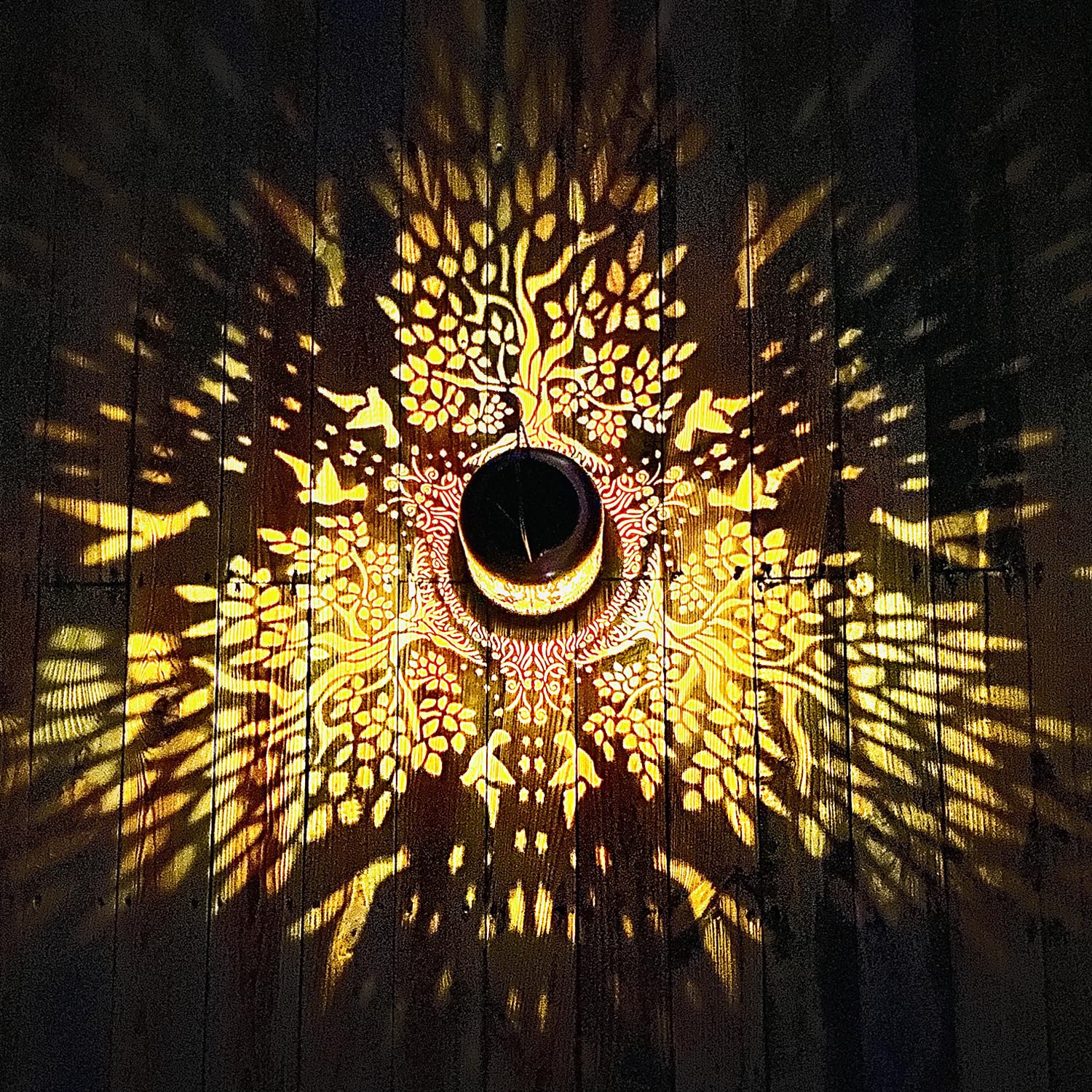 2 Pack Tree Of Life Outdoor Solar Hanging Lanterns Waterproof Led Solar Lights Metal Decorative Lanterns For Garden, Patio, Courtyard, Backyard, Yard Decor Unique Tree Of Life Gifts For Women