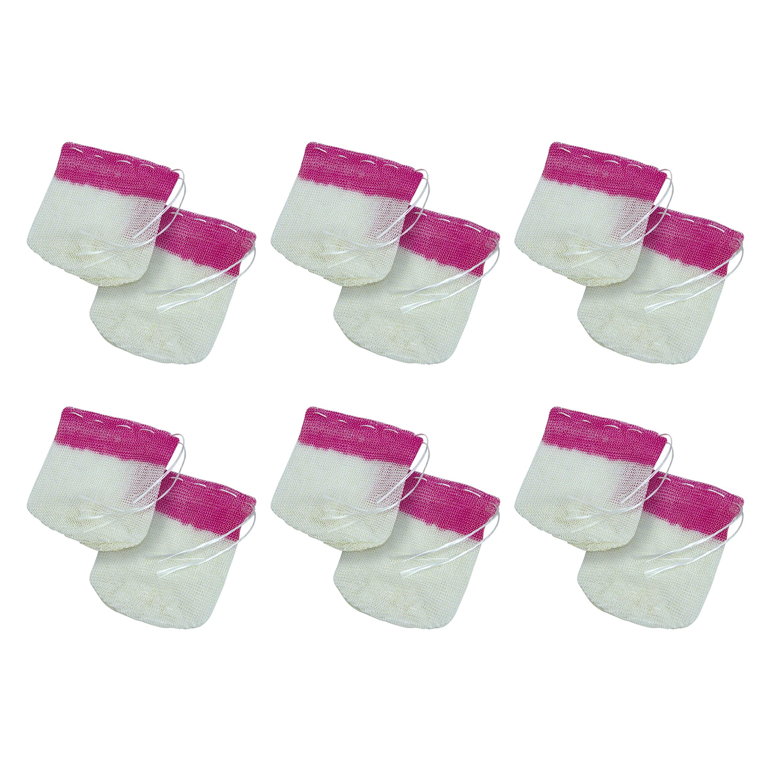 Stansport Tie-On Rayon Lantern Mantles - 12 Pack, White/Pink, 4" L X 1.25" W