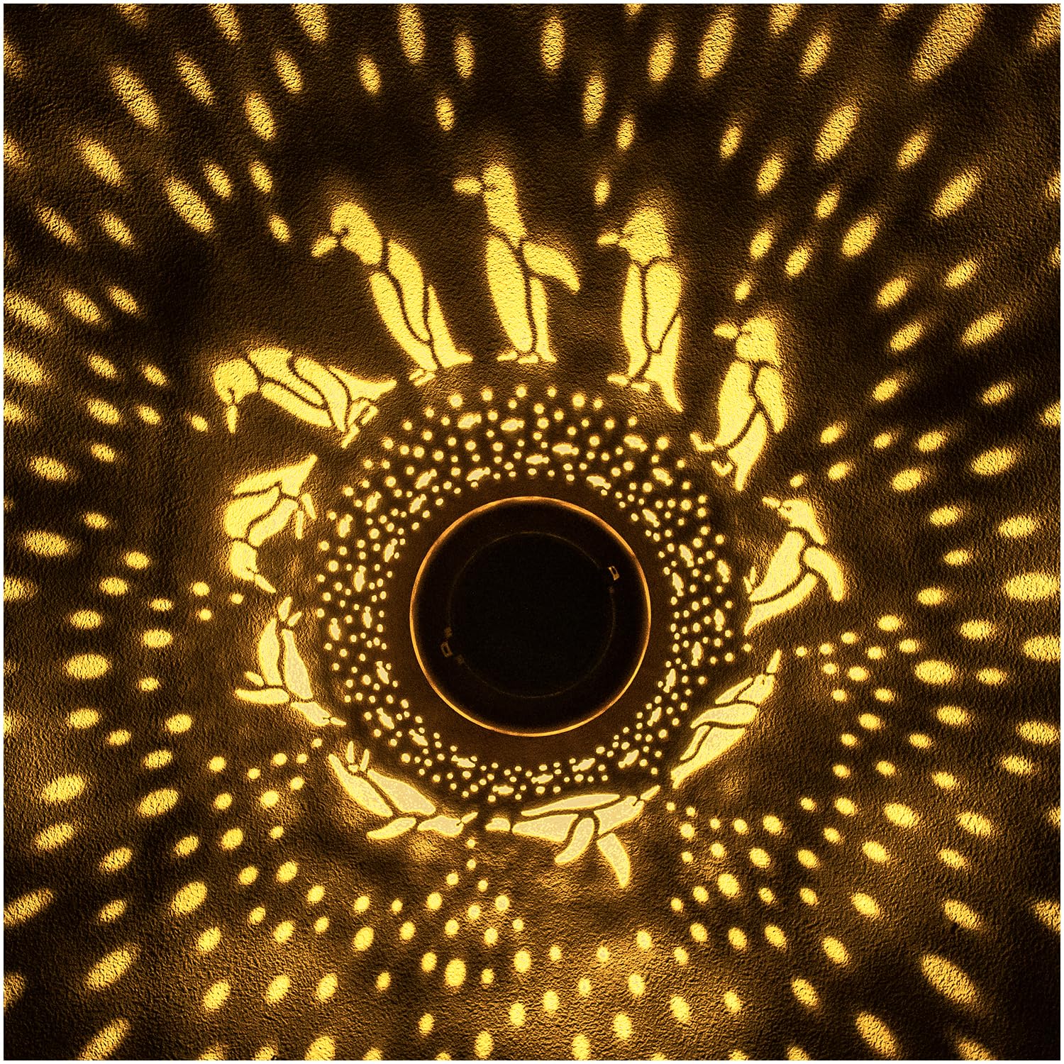 Penguin Solar Lanterns Outdoor Waterproof,Hanging Solar Lights Penguin Gifts For Women Men Metal Led Decorative Light For Yard,P