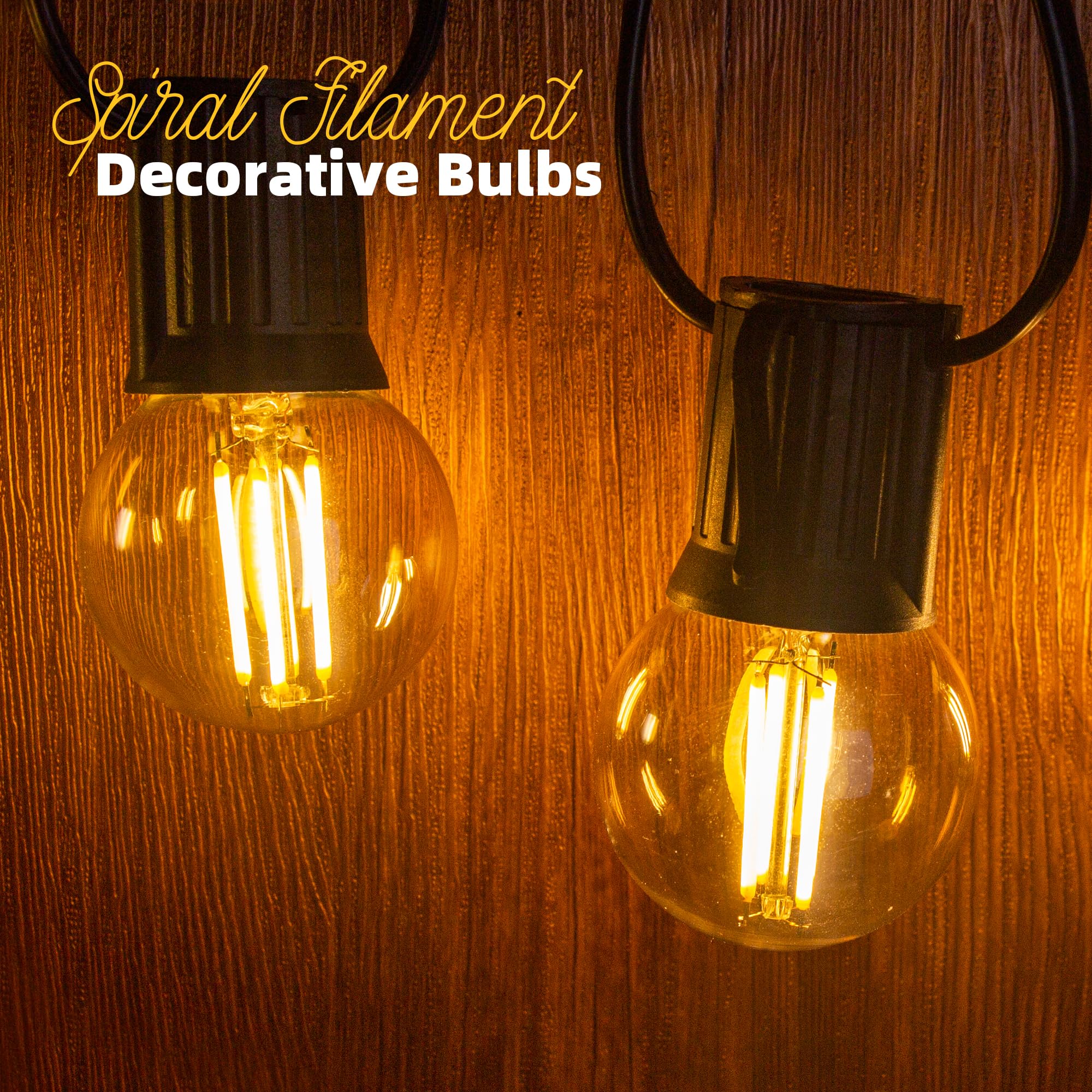 Genixgreen Dimmable E26 Amber LED Bulb 4W G16.5 Vintage Globe 2 Pack Soft White 2200K