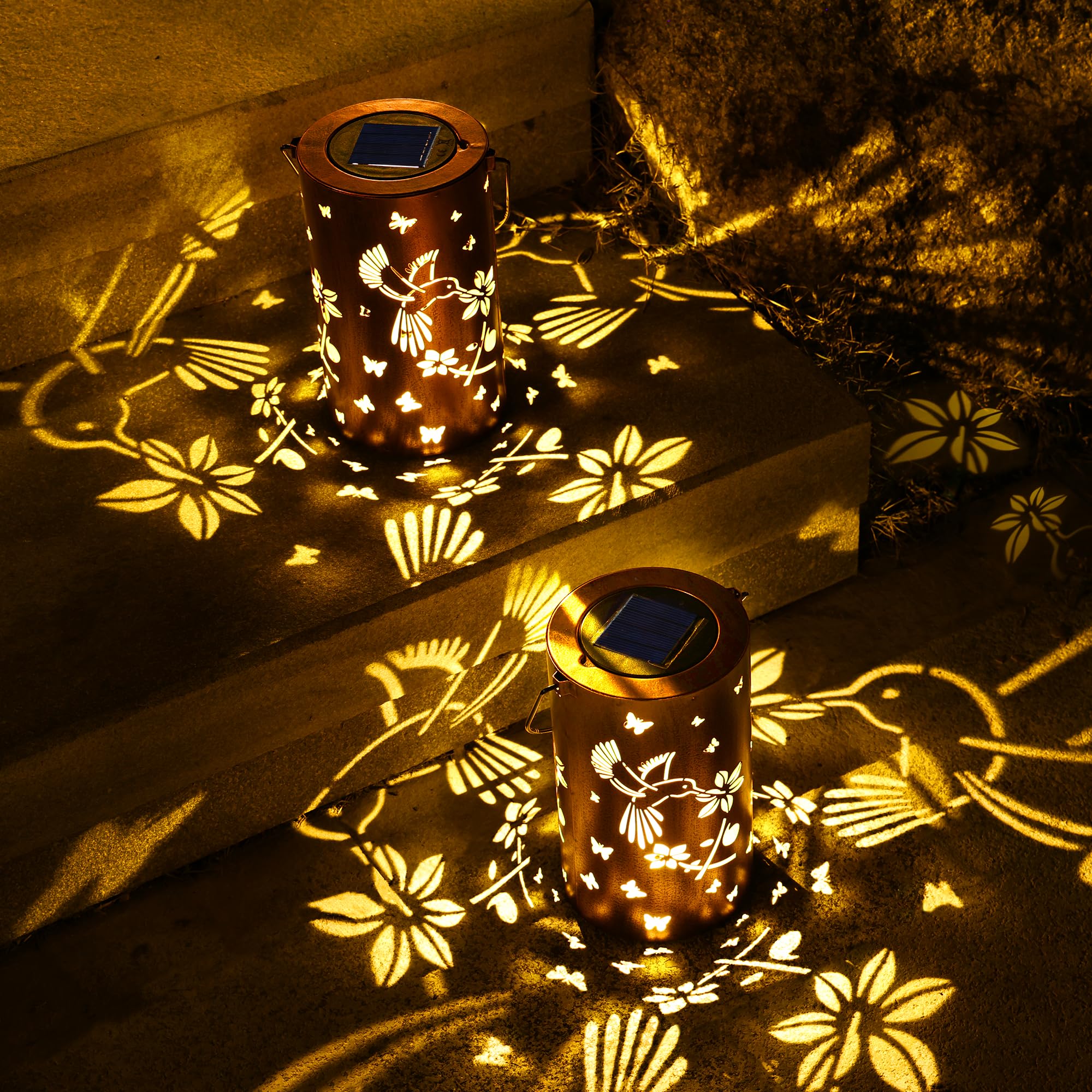 Rumiom Solar Lanterns Outdoor Waterproof, Hummingbird Birthday Gifts For Women Men, Hanging Solar Lantern For Yard, Patio, Porch