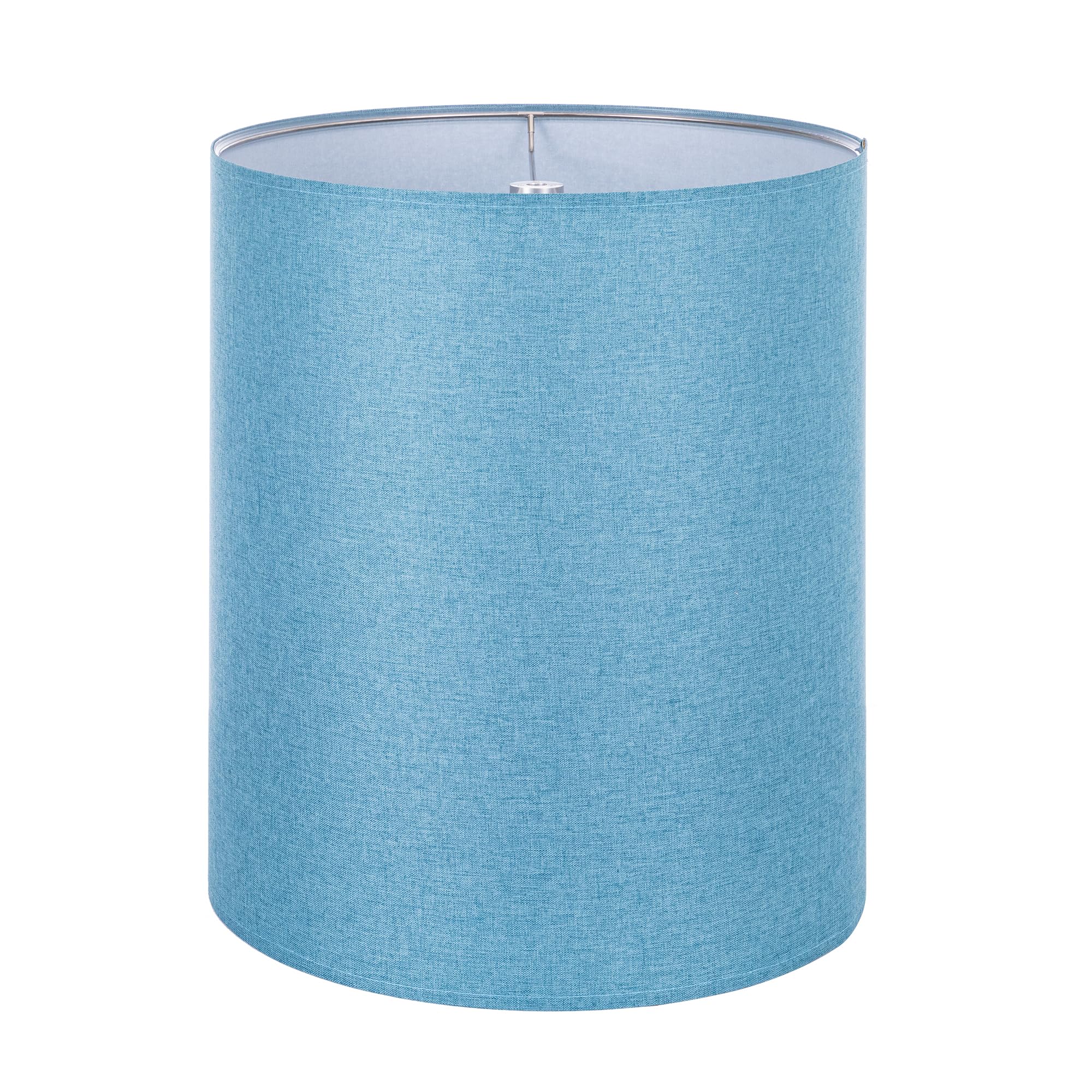 Wellmet Blue 14''x14''x17'' inches Lampshade, Required Assembly for Table Lamp, Bedside Lamp, Floor Lamp, Fabric Drum Lampshade 