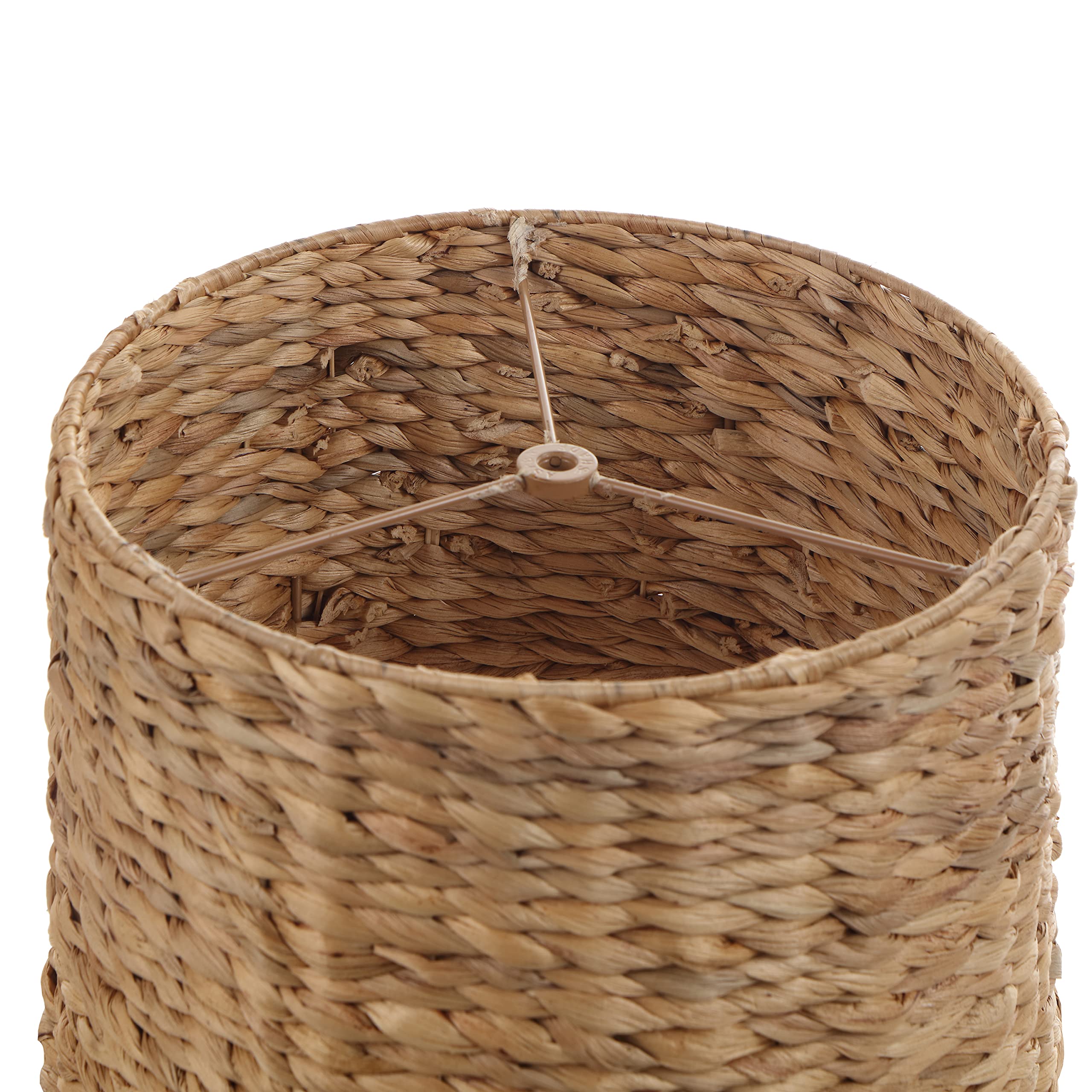 Aspen Creative 31605, Water Hyacinth Spider Drum Shade, 12&quot; Top X 12&quot; Bottom X 9&quot; Height