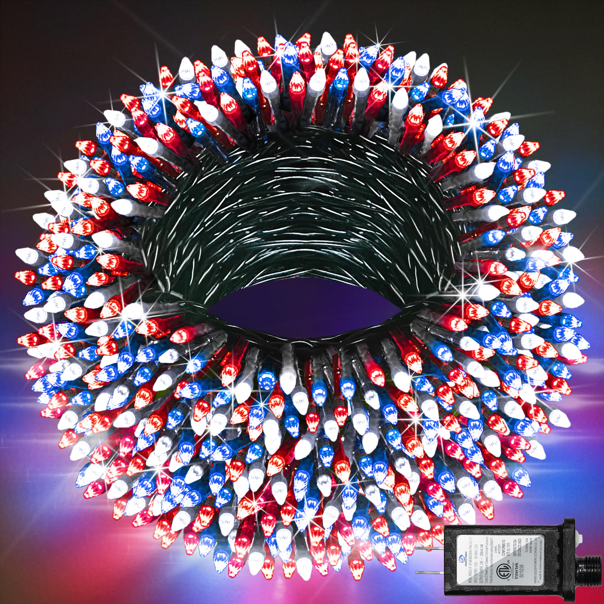 1500 Led Christmas Lights Outdoor With 12 Modes  470Ft Green Wire Christmas String Fairy Lights With Timer & Dimmable  Waterproof Twinkle Tree Lights For House Wedding Xmas Decor  Red White & Blue