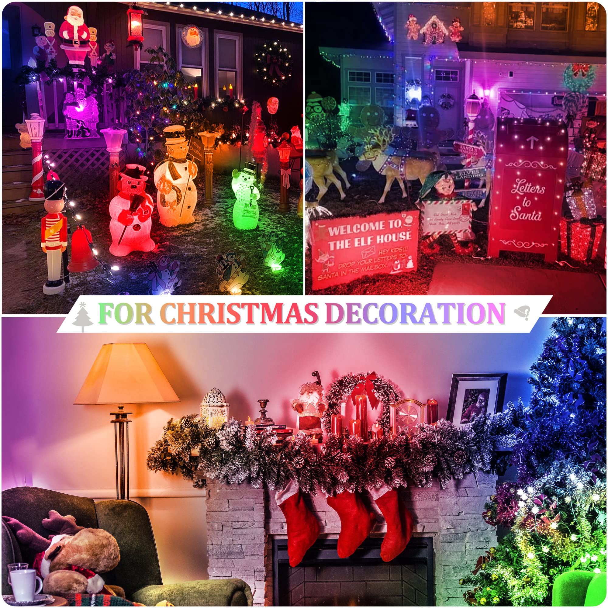 Flaspar LED Red Light Bulb, A19 9W, E26 Base, 4 Pack - Indoor/Outdoor Christmas Decor, Non-Dimmable
