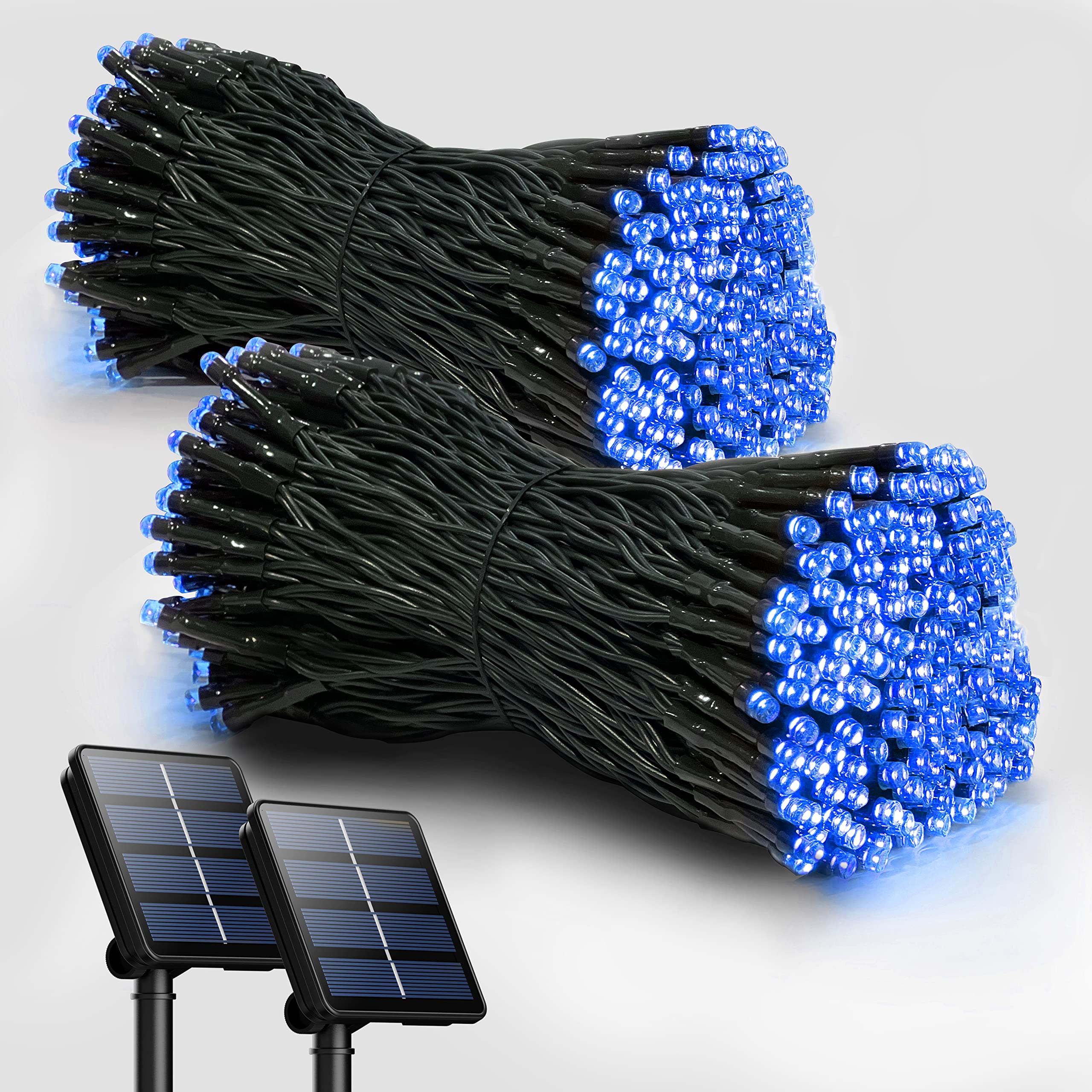 Selarlyt Solar String Lights Outdoor, 200 LED, 72FT, 8 Lighting Modes, Waterproof, Blue, for Garden, Patio, Balcony, Xmas, Wedding, Party