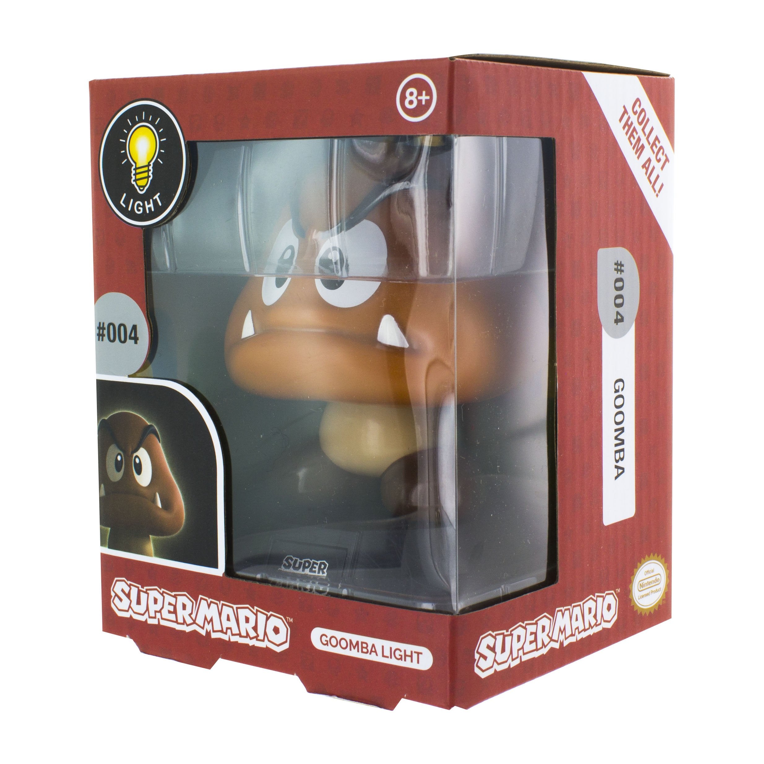 Paladone Super Mario Goomba 3D Light - Multicoloured, 50W, Plastic - Ideal for Kids' Bedrooms & Home Decor, Model PP4373NN