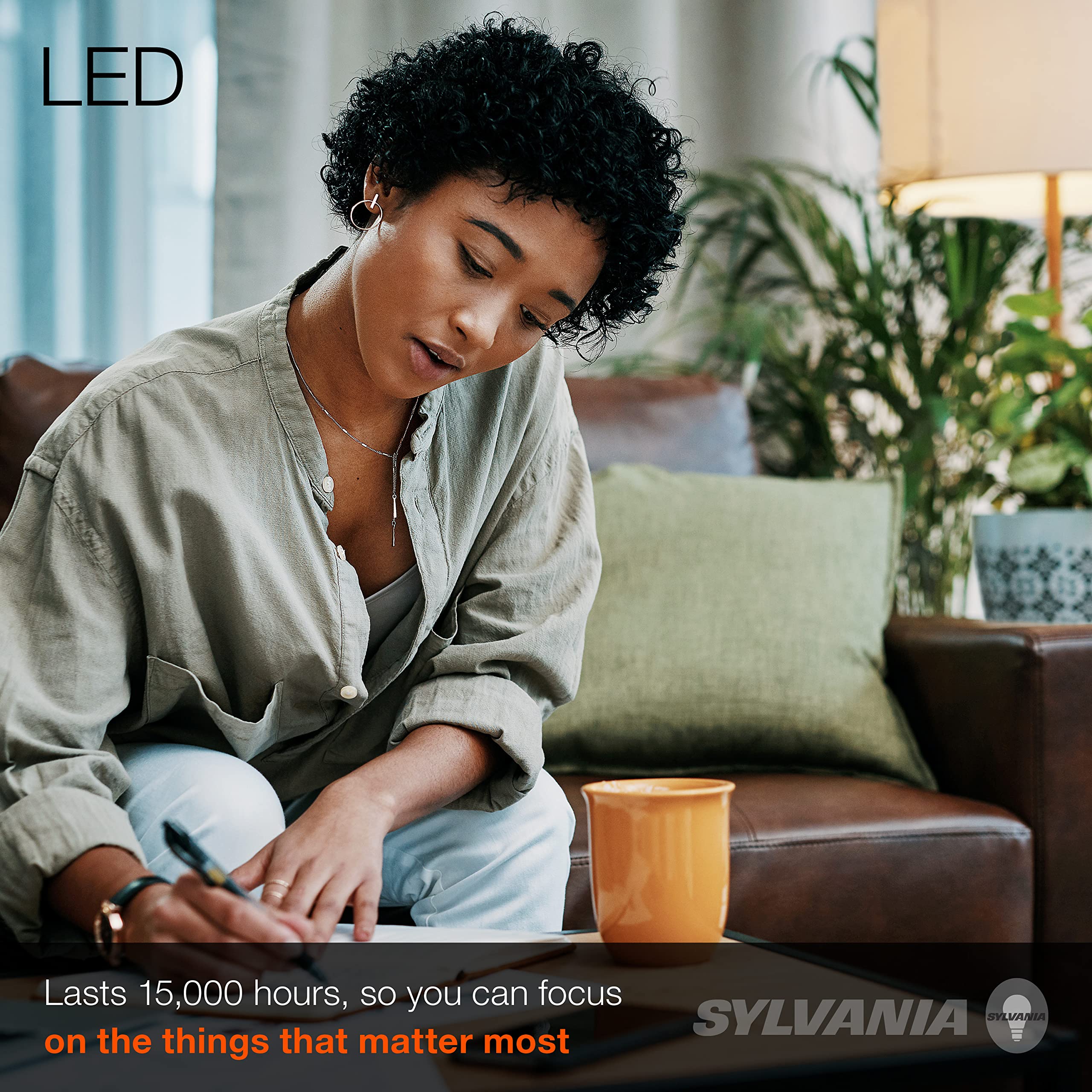 Sylvania Ultra Led A19 Light Bulb, 75W Equivalent, Efficient 12W, 13 Year, Dimmable, 1100 Lumens, Frosted Finish, 5000K, Dayligh