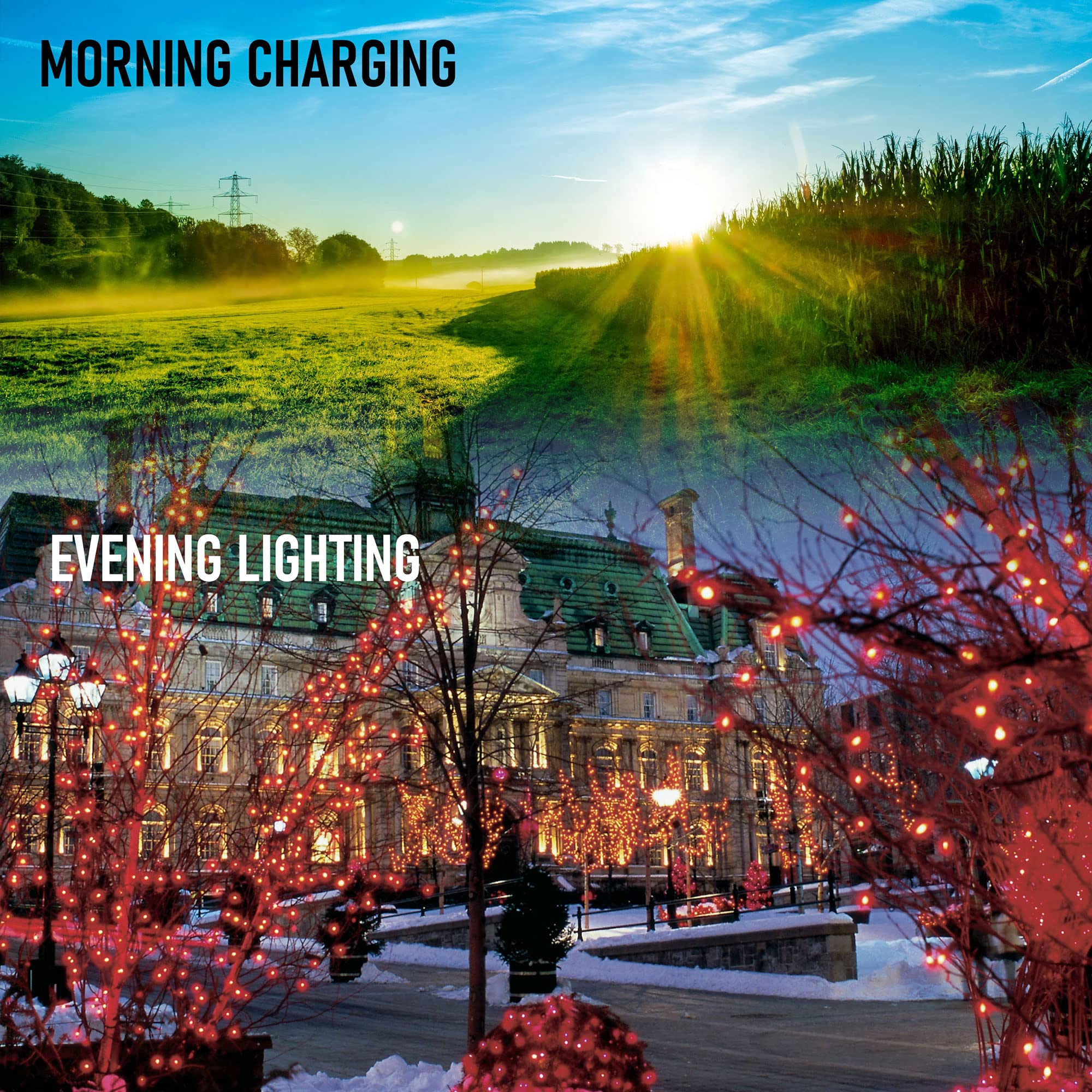 Dazzle Bright 2 Pack 200 Led 66 Ft Red Christmas Solar String Outdoor Lights, Solar Powered With 8 Modes Waterproof Fairy Lights For Bedroom Patio Garden Tree Party Yard Decoration