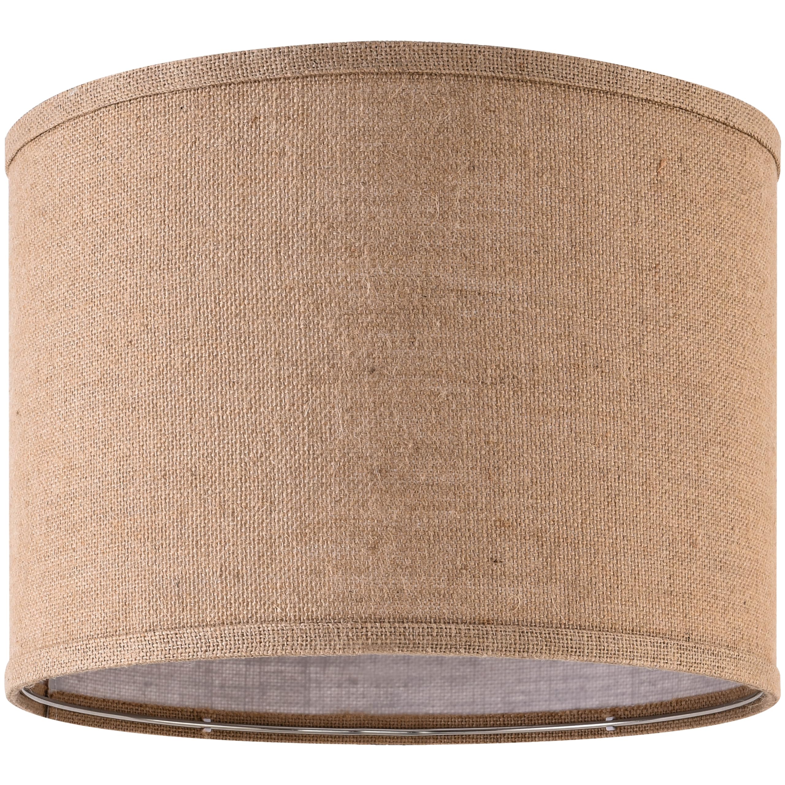 Papaya Drum Lampshade Set Of 2, 13 Brown Burlap Linen Shades, Model P504B