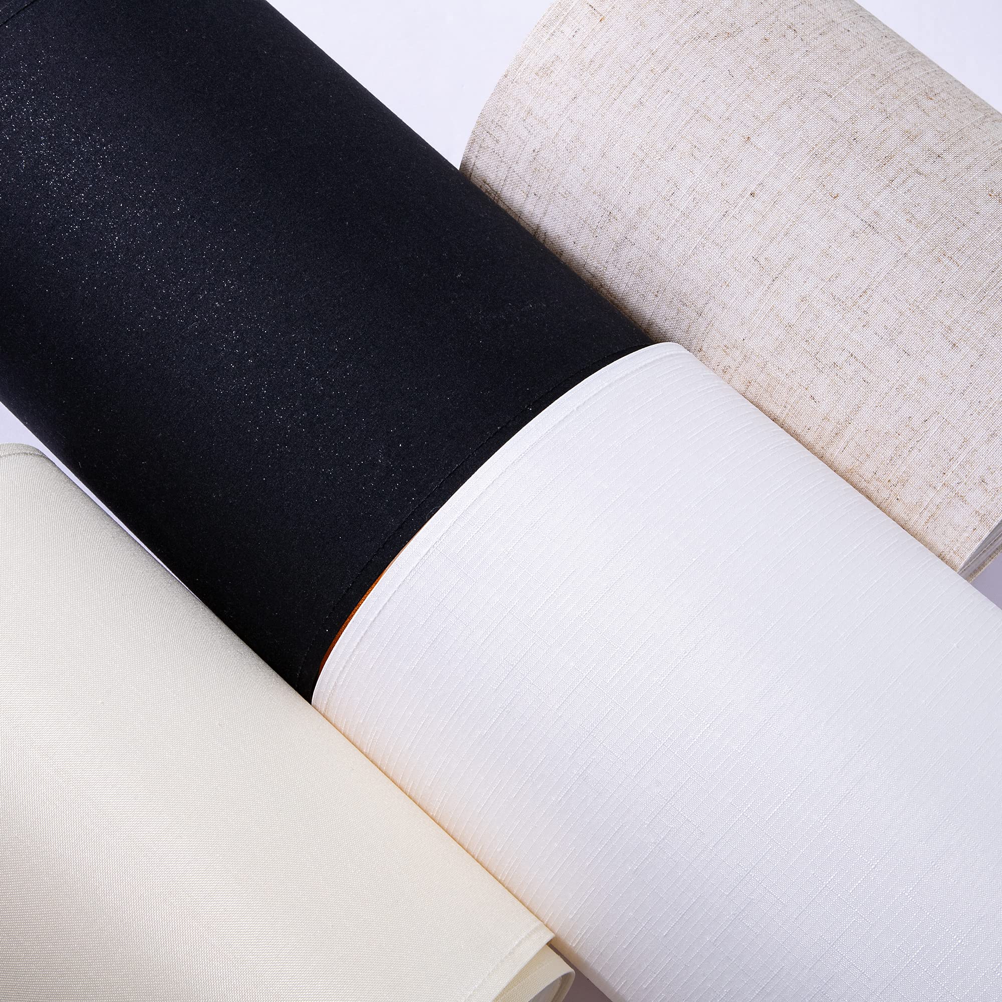 Wellmet Fabric Drum Lampshade, 18X18X12, Linen, Model Ds-Tls006, Classic Modern Style, Spider Fitter For Table & Floor Lamps