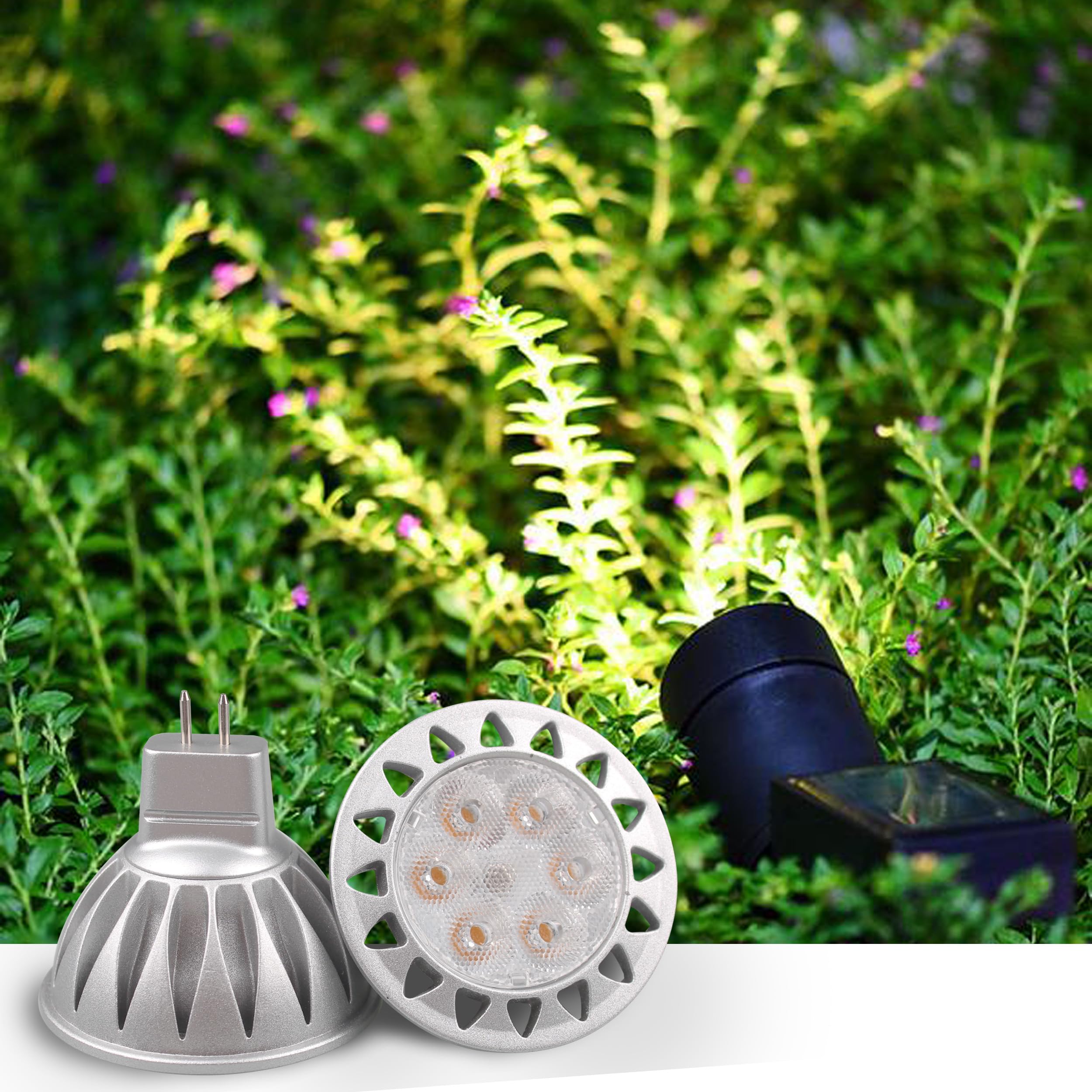 Alide Mr16 7W Led Bulbs Replace 50W 75W Halogen  Gu5.3 Mr16 2700K Warm White 12V Low Voltage Mr16 Bulb Spotlight For Outdoor Landscape Flood Track Recessed Track Lighting 600Lm 38 Deg 6 Pack