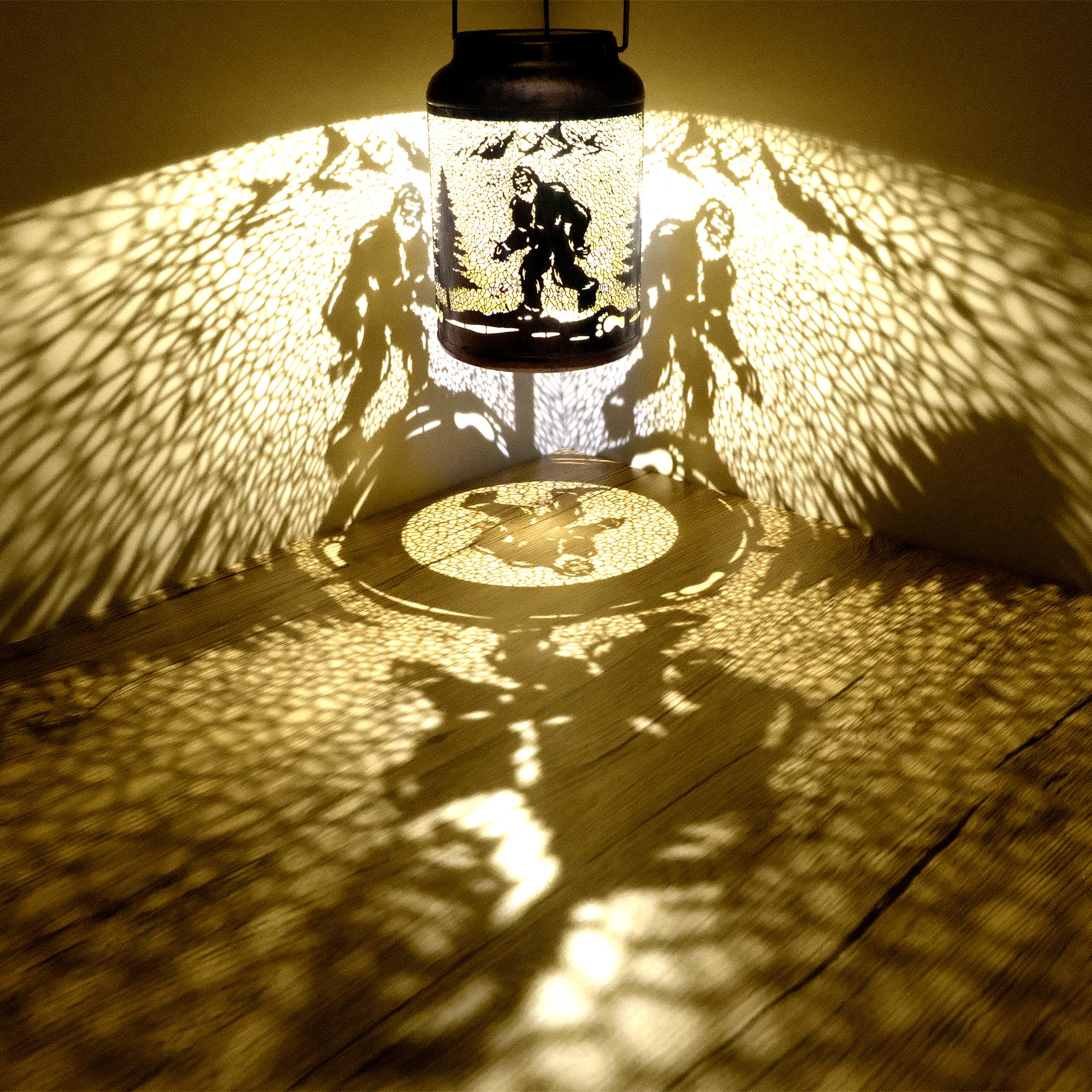 Litray Bigfoot Solar Lantern - IP65 Waterproof LED Metal Light, 6.69" Copper - Perfect for Patio, Pathway, or Tabletop Decor