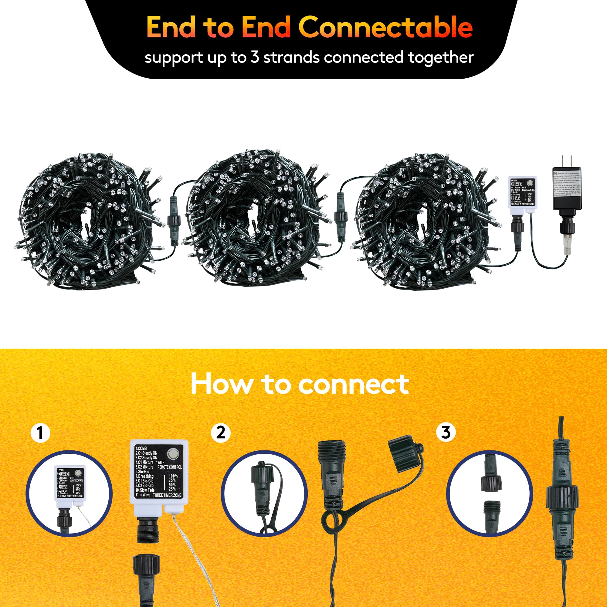 Blctec Christmas Lights, 300 Led 108Ft Ul Certified Color Changing Christmas Tree Lights With Remote, 11 Modes, Timer, Waterproo