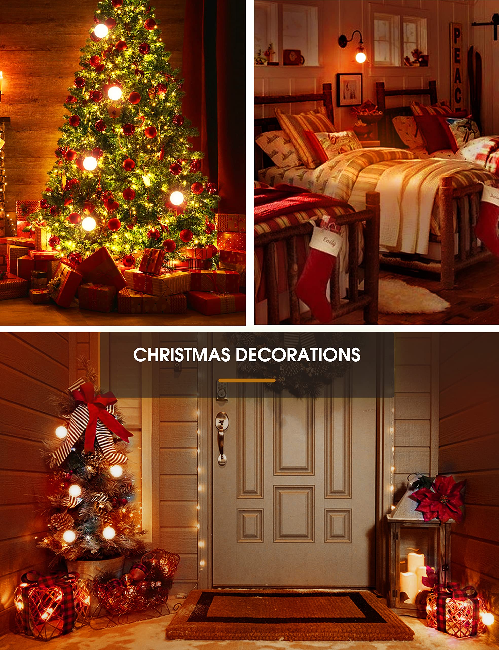 L LOHAS LED Orange LED Light Bulbs, A19 9W (60W Equivalent), E26 Base, 2 Count, Non-Dim, Outdoor Lighting