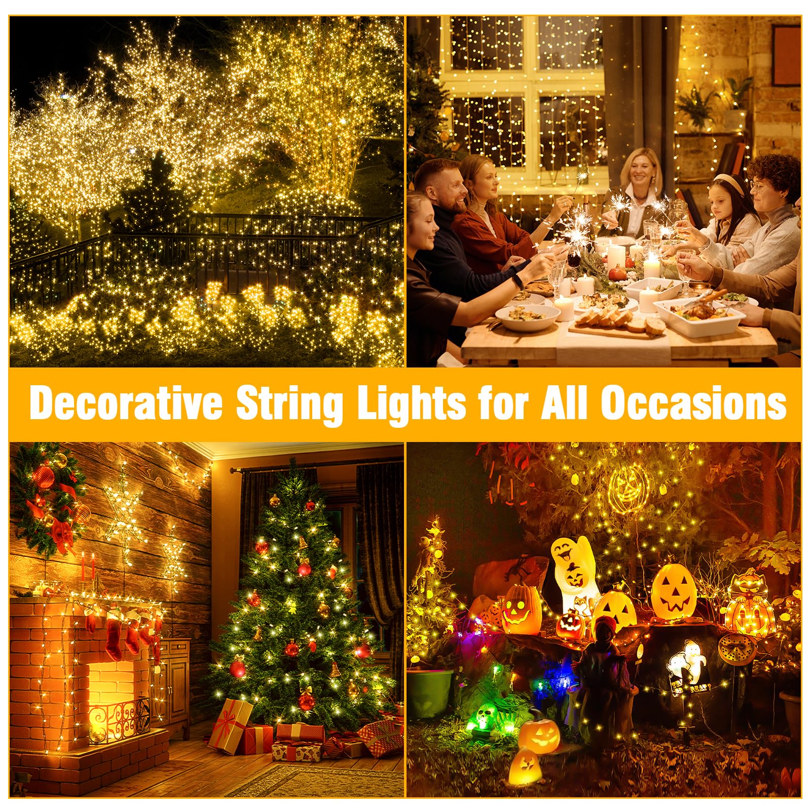 Nisocy 100FT LED String Lights - Waterproof Warm White Fairy Lights, Model YP0287US for Outdoor, Patio, Garden, Wedding Decor