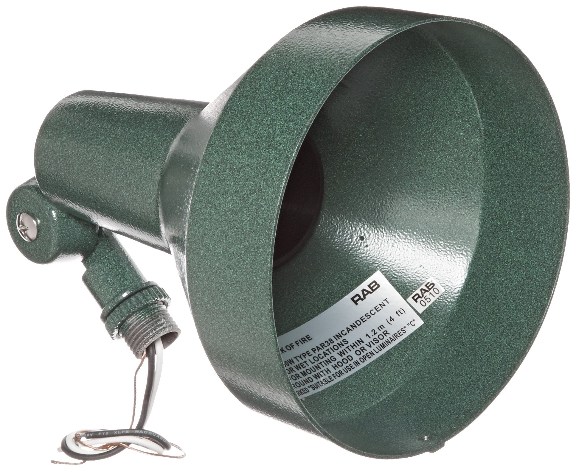 Rab Lighting H101Vg Landscape Bell Shaped H System Par Flood, Par38 Type, Aluminum, 150W Power, Verde Green