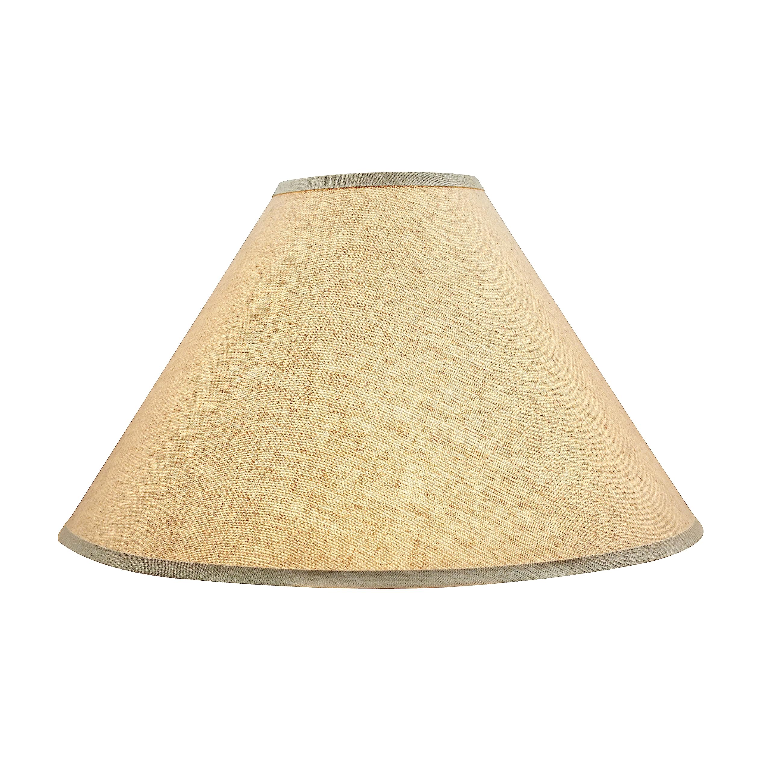 Aspen Creative 32209A, Empire Spider Lamp Shade, Beige, 6&quot; Top X 19&quot; Bottom X 12&quot; Slant Height