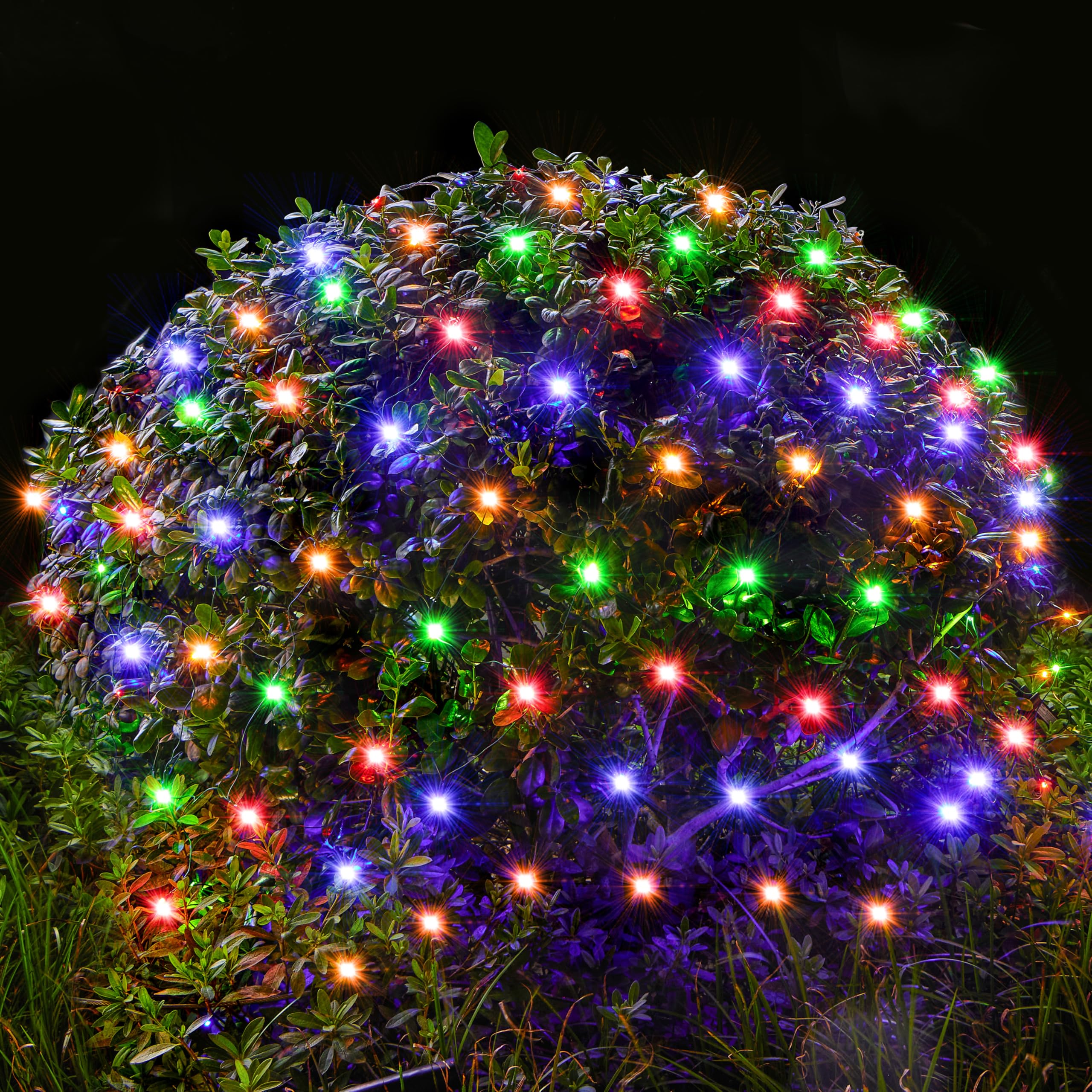 JOYIN 100 LED Christmas Net Lights, 4x6FT, Waterproof, 8 Modes, Connectable, Multicolor, Model GVLVIC30V100N-J88