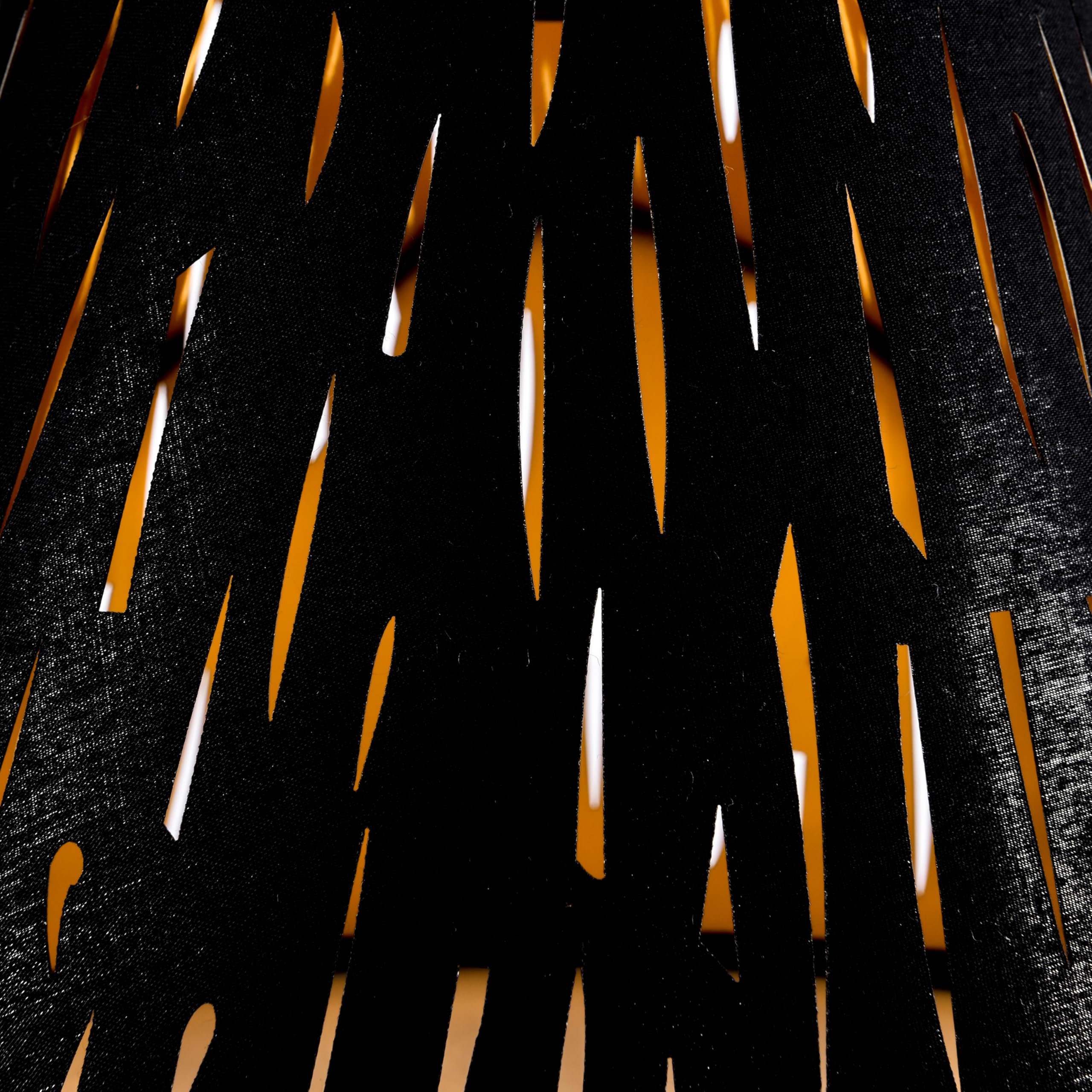 Go&So Set Of 2 Small Black Drum Lamp Shades, 5'' Top X 9'' Bottom X 6.4'' High (Spider), Laser Etching Fabric Lamp Shades For Ta