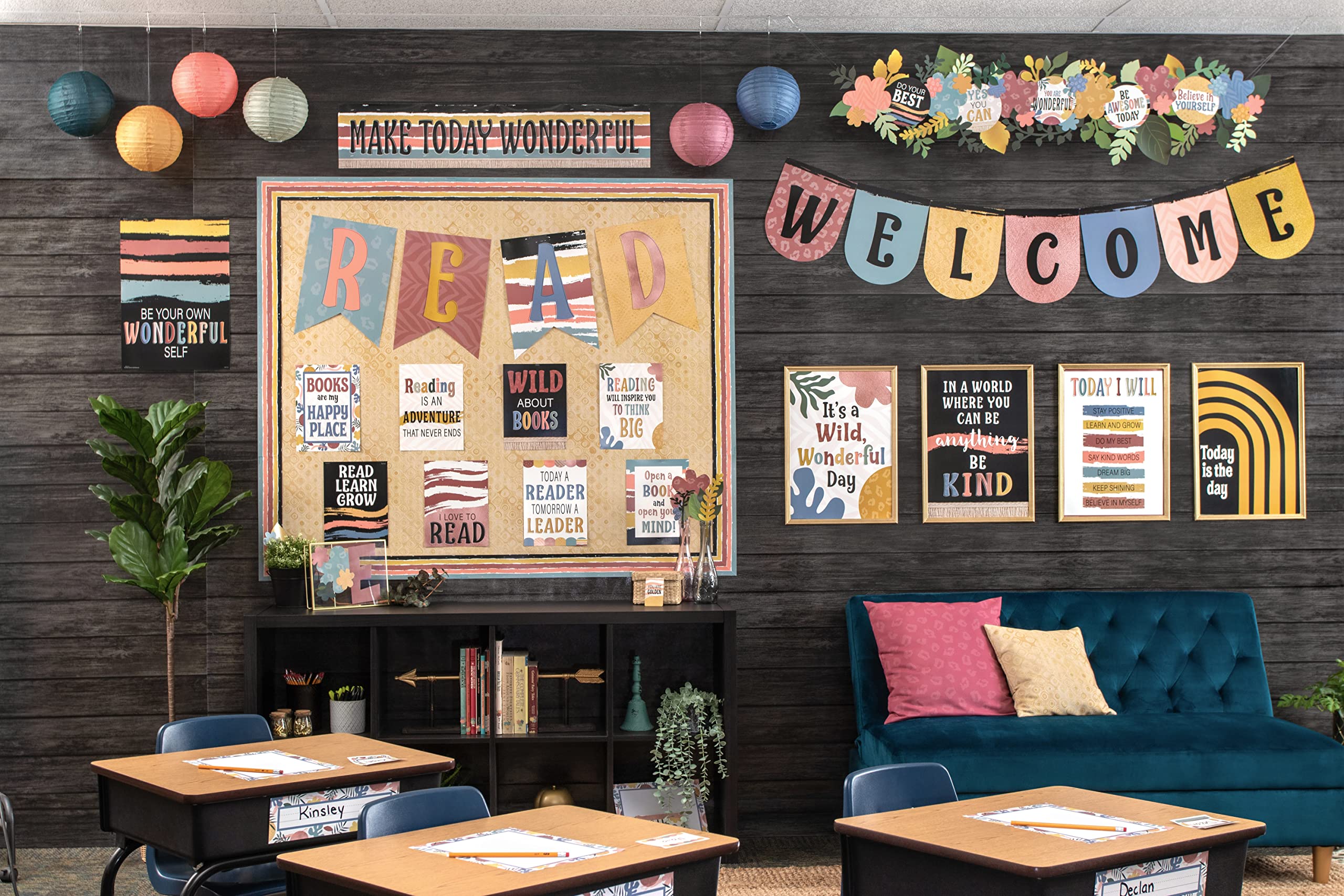 Teacher Created Resources Wonderfully Wild 8" Hanging Paper Lanterns