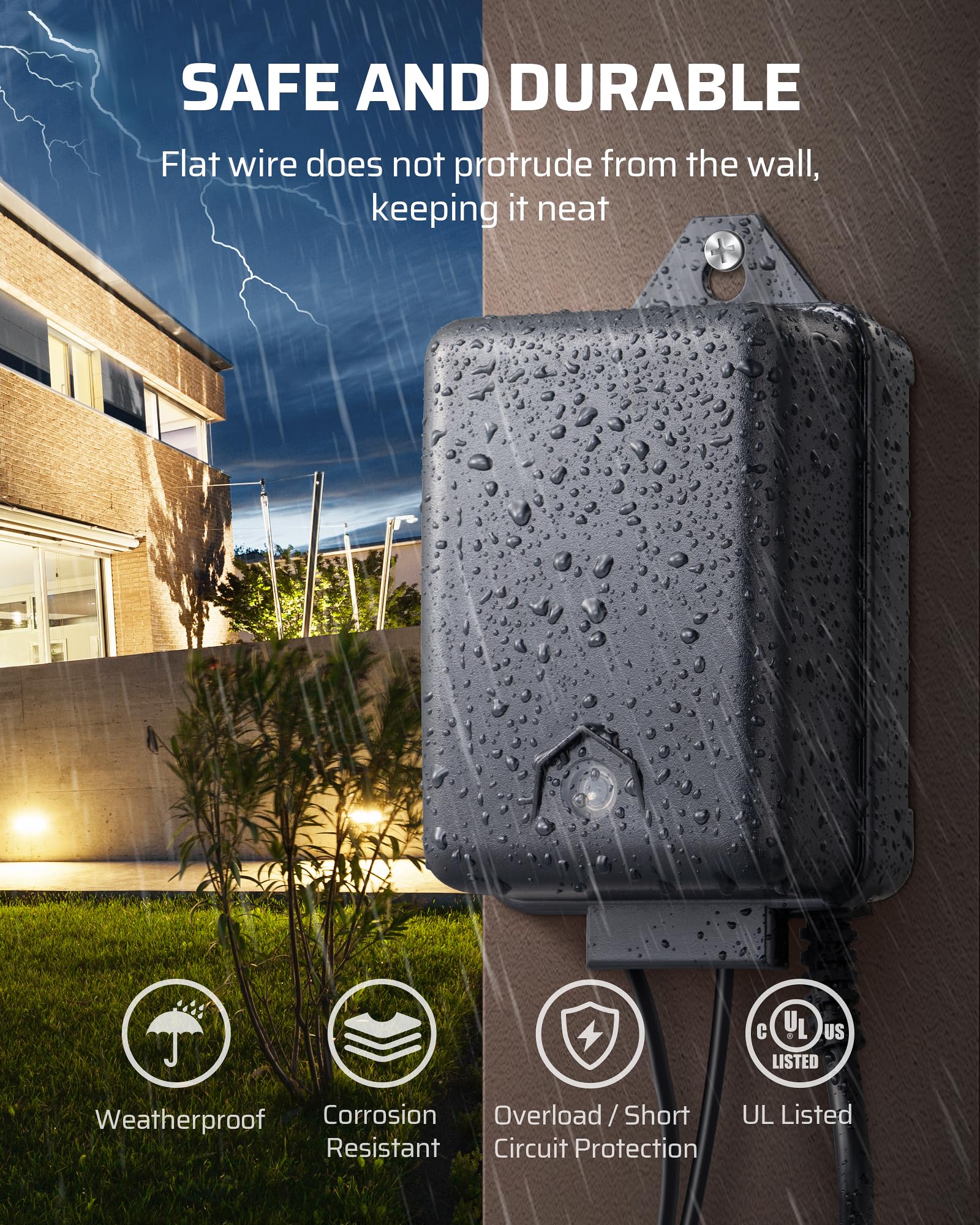 Dewenwils 60W Low Voltage Landscape Transformer With Photocell Sensor, Low Voltage Transformer 120V Ac To 12V Ac, Landscape Ligh