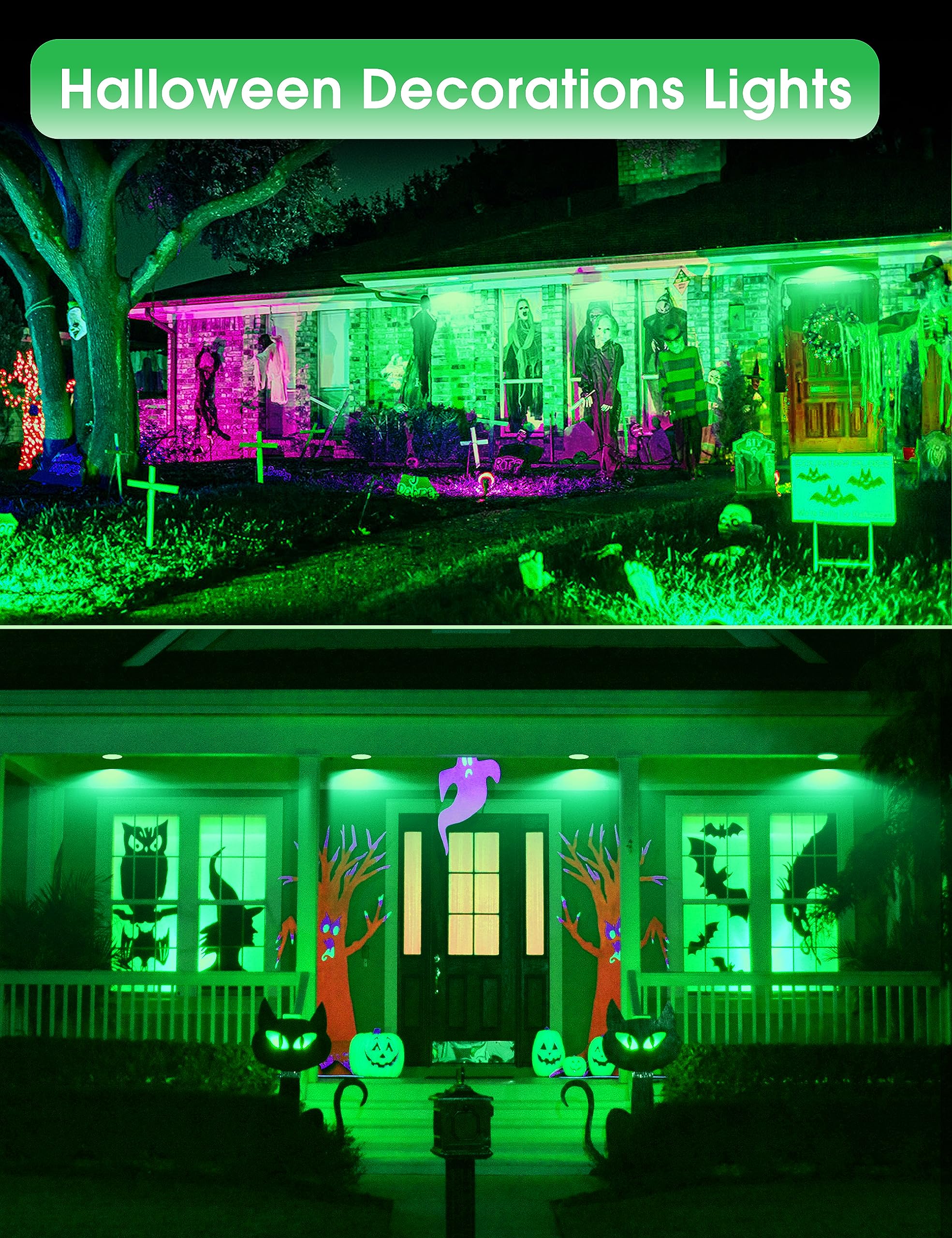 Fulighture Green Flood Light Bulbs 2 Pack  Par38 15W(100W Equivalent) E26 Led Flood Green Lights Bulbs Outdoor Not-Dimmable  Colored Light Bulbs For Christmas Decor  Porch Home Lighting