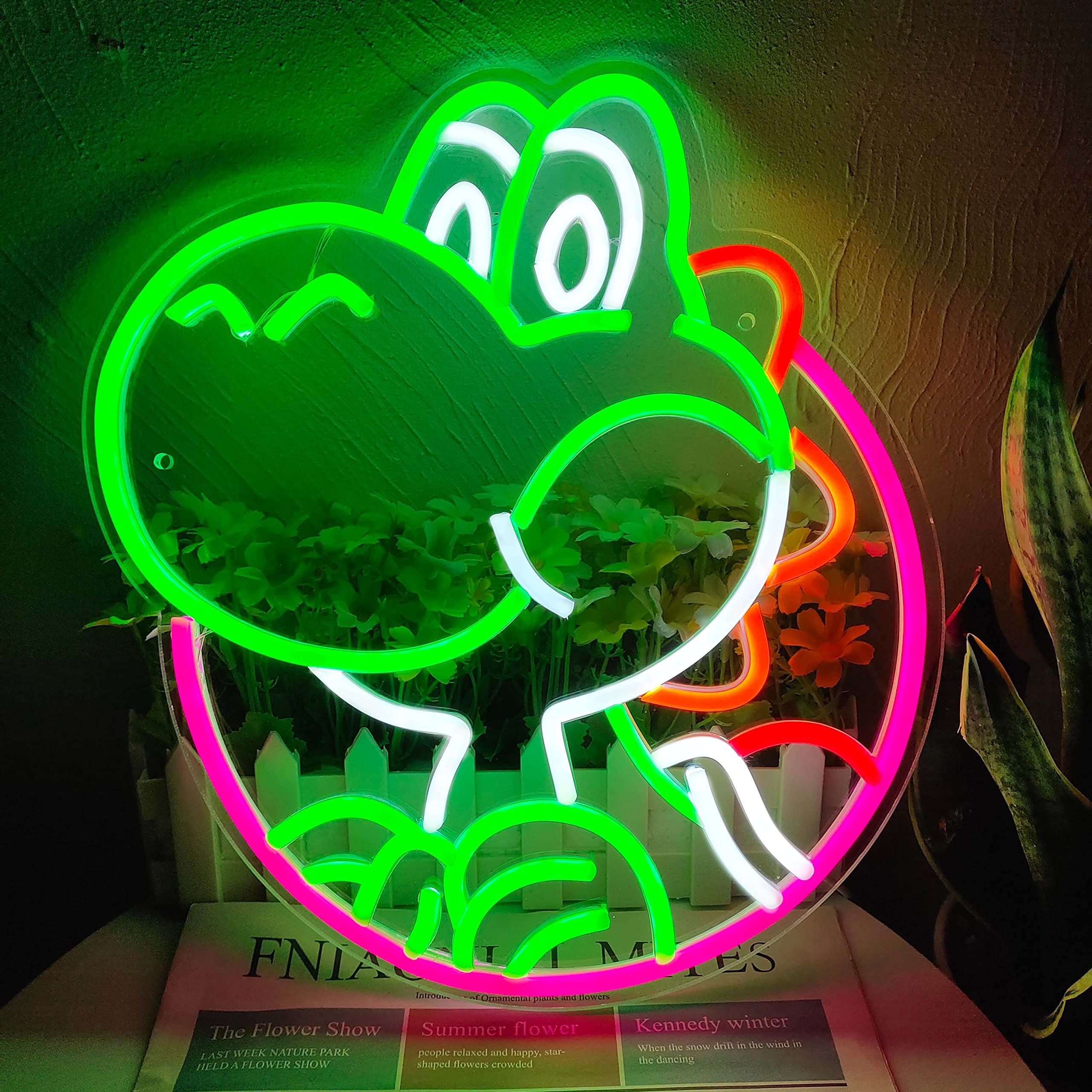 Josebru Dimmable Anime Neon Sign - Dinosaurs Led Wall Light For Kids Bedroom, Game Room Decor
