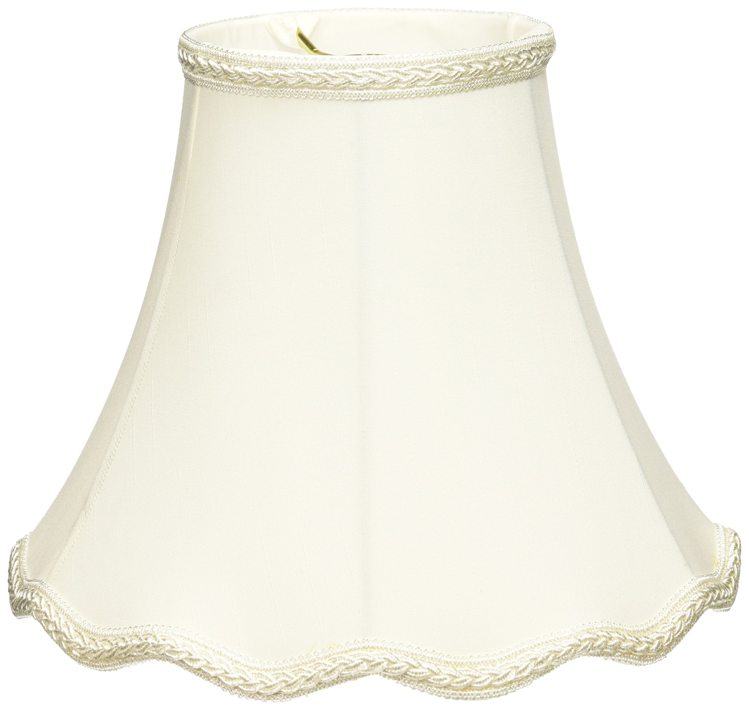 Royal Designs Scalloped Bell Designer Lamp Shade, White, 5 x 10 x 8.25