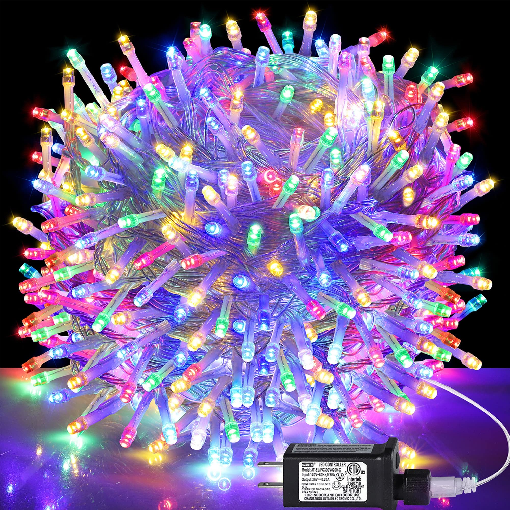 Kemooie 500 Led Multicolor Christmas Lights, 164Ft Waterproof String Lights For Indoor/Outdoor Use