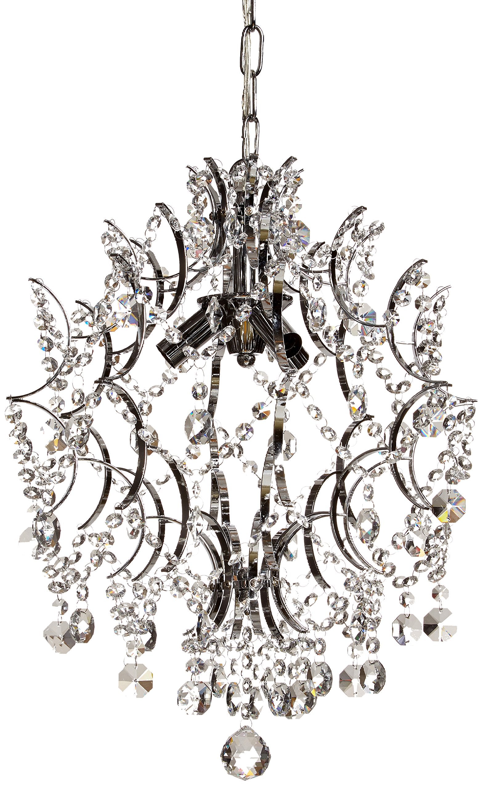 Whse of Tiffany RL9688 3-Light Crystal Chandelier, 17"h x 17"w x 18"l
