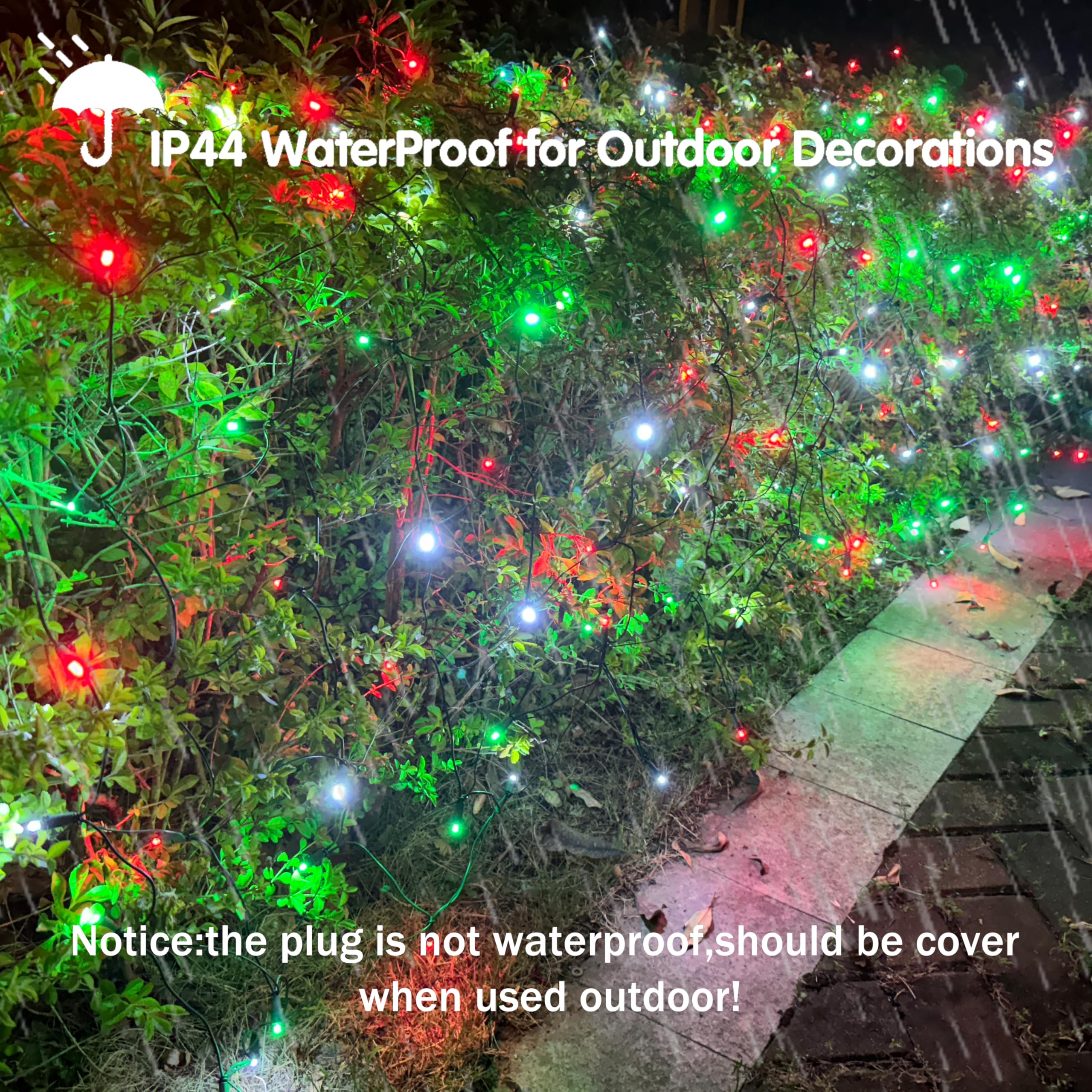 Hishiny Christmas Net Lights Outdoor For Bushes,100Led 5X5Ft Connectable Bush Yard Mesh Shrub Net Light Decorations For Party, H