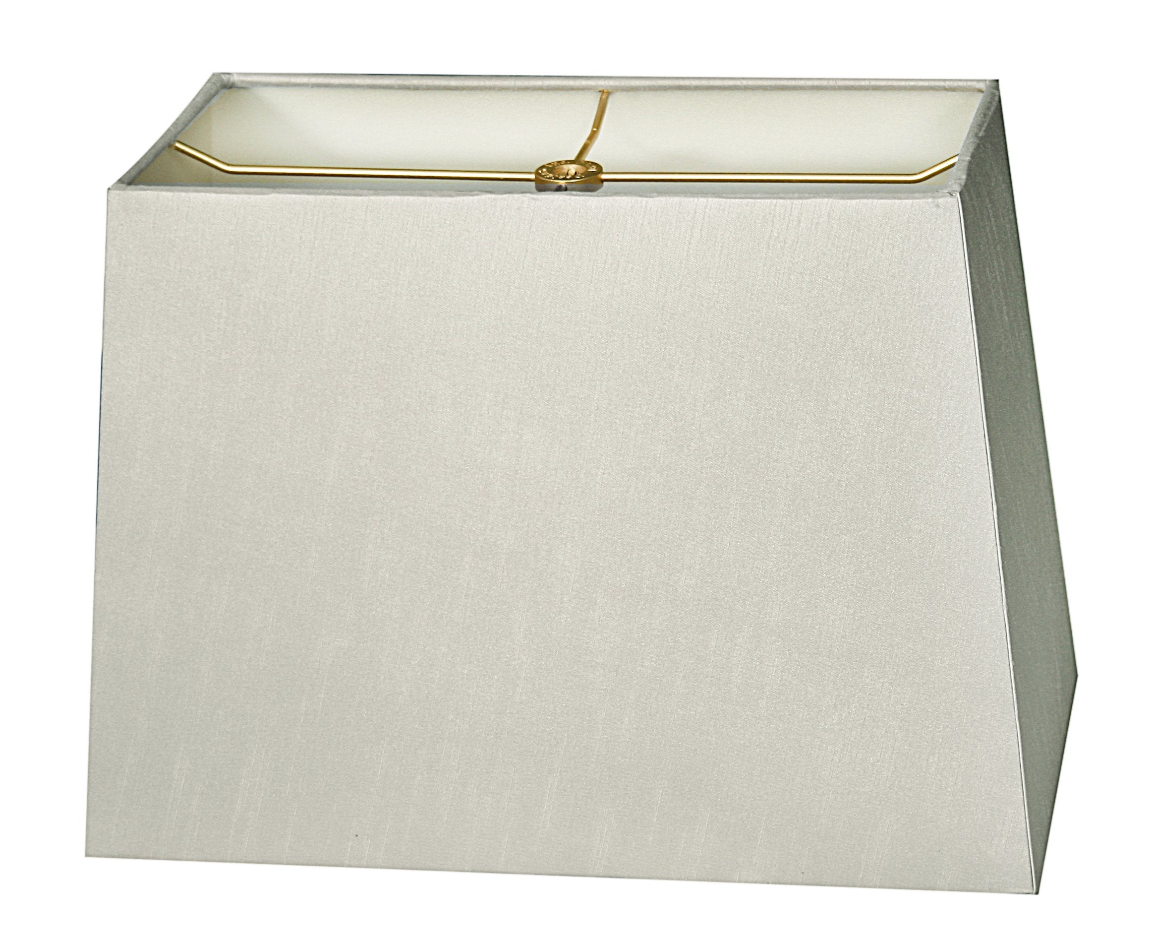 Royal Designs, Inc. Rectangle Hardback Lamp Shade, HB-613-14GR, Gray, (6 x 12) x (8 x 14) x 10