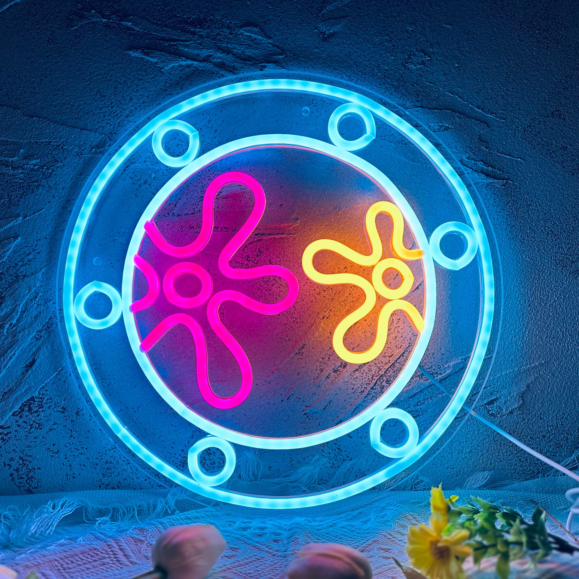 manimo LED Under Sea Porthole Neon Light for Wall Decor, 13.3x13.3in, Ocean World Porthole
