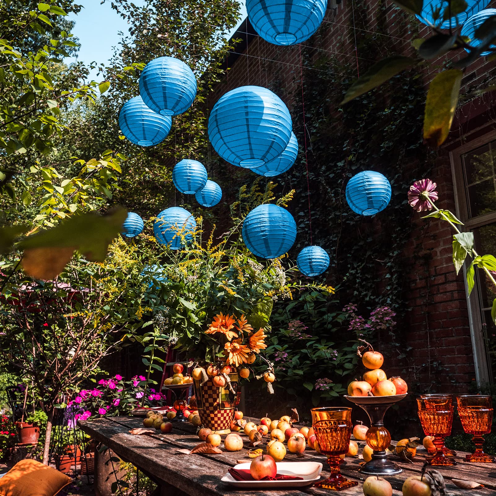 Blue Paper Lanterns - 25 Piece Set - Blue Party Decorations For Birthdays, Weddings And Special Occasions By Avoseta