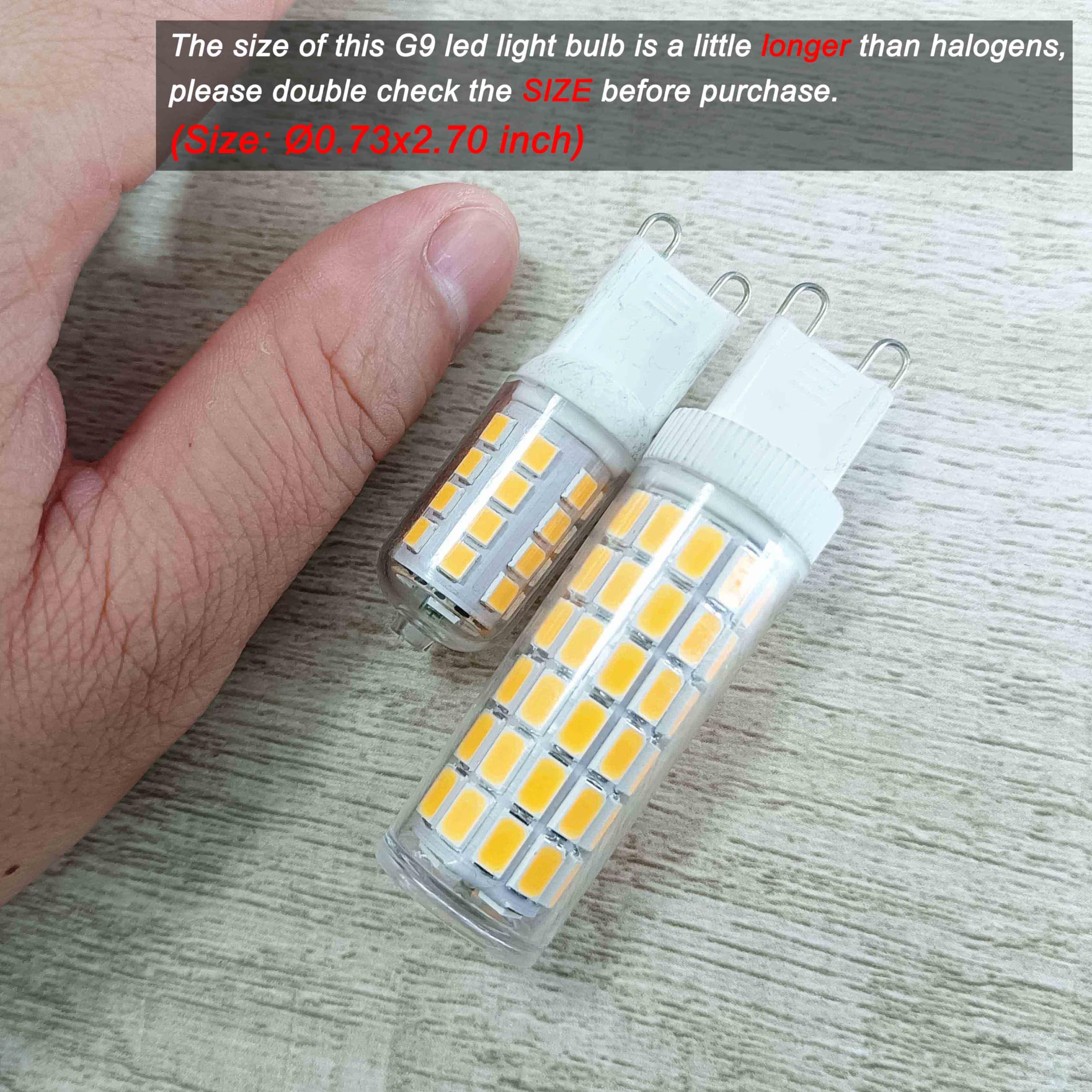 Ziomitus G9 LED Bulbs 75W 3000K Warm White, 1000lm Non-Flicker, 5 Pack, Ceramic, for Chandelier & Ceiling Lighting