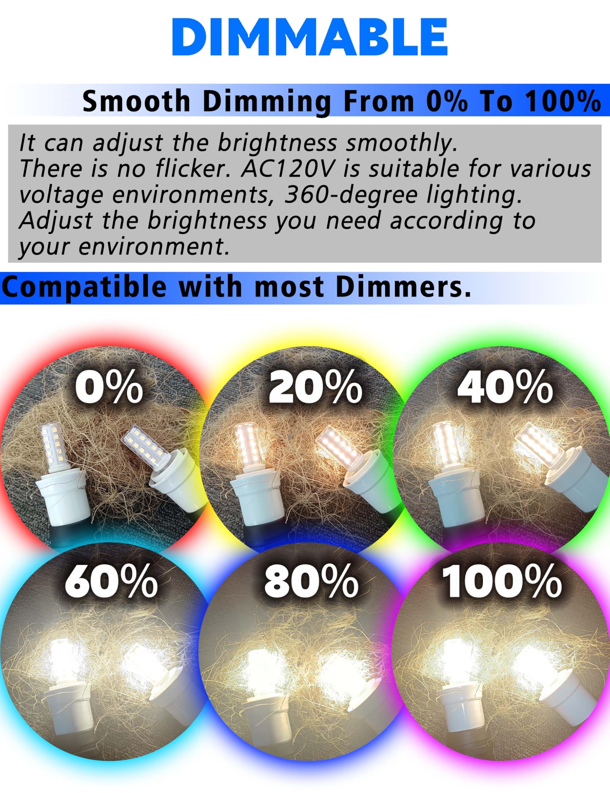 Xyanmc Microwave Oven Stove Bulb,125V 4W 450Lm E17 Led Dimmable Under Hood Microwave Bulb 40W Equivalent, 8206232A T7 Intermedia