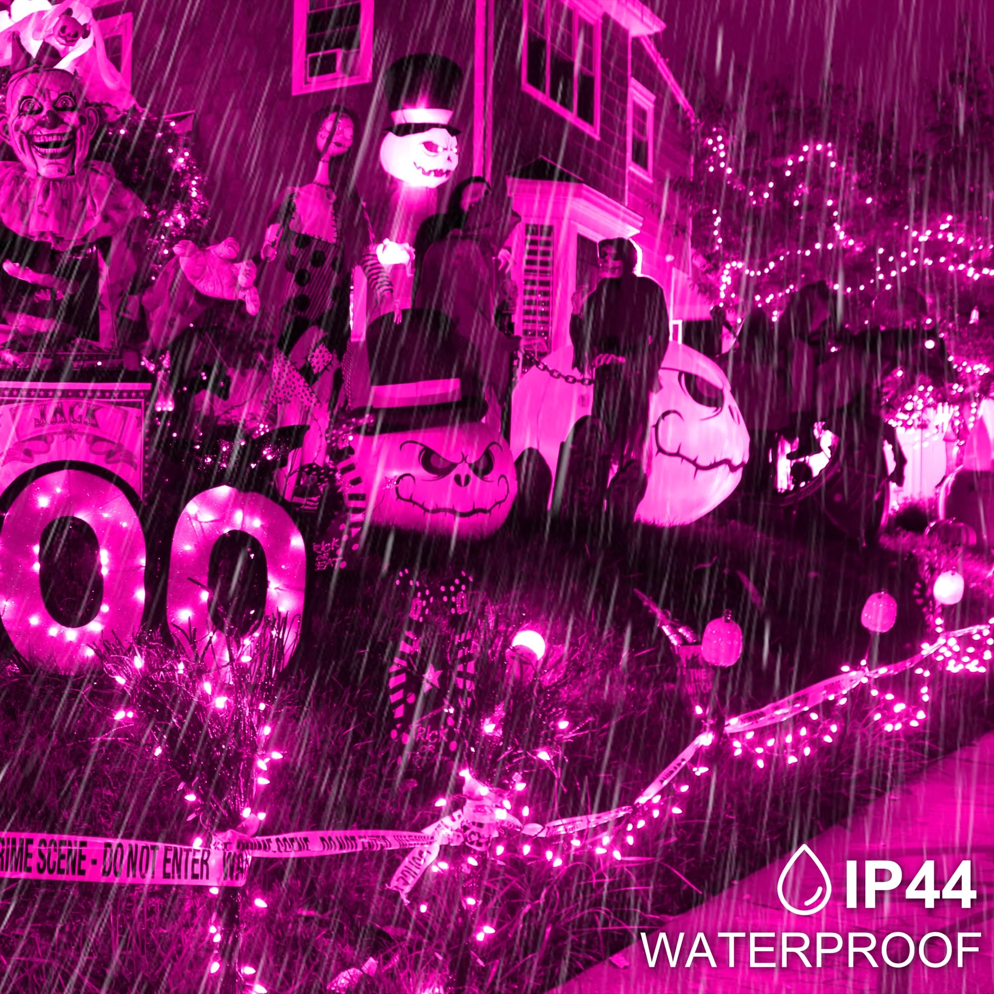 Kemooie 300 Led Pink Christmas Lights, 99Ft Connectable 8 Twinkle Modes String Lights With Memory Function, Waterproof For Outdo