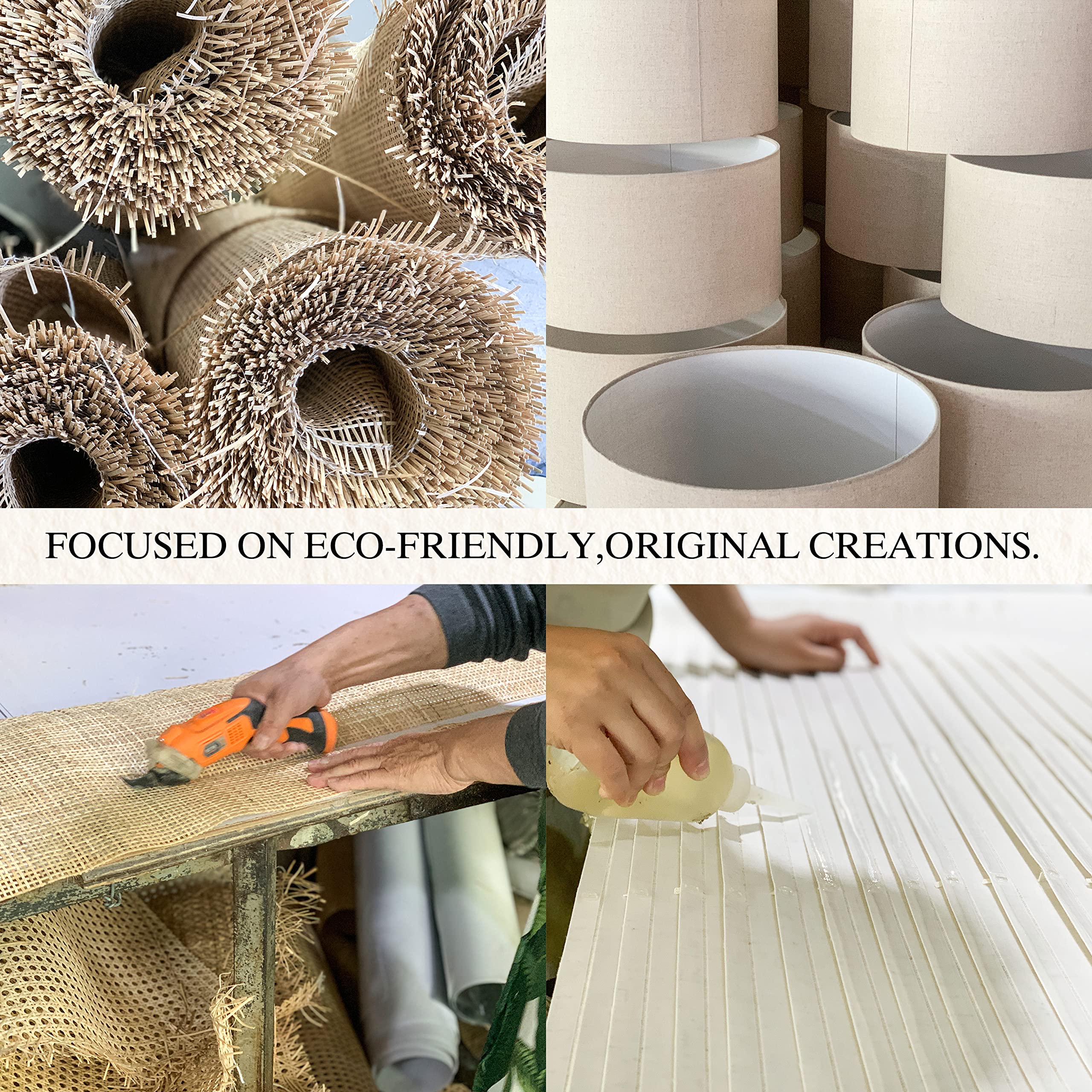 Go&So Set Of 2 Lamp Shades For Table Lamps Floor Lamps Rustic Brown Drum Lampshades- 13'' Top X 13'' Bottom X 10'' High (Spider)