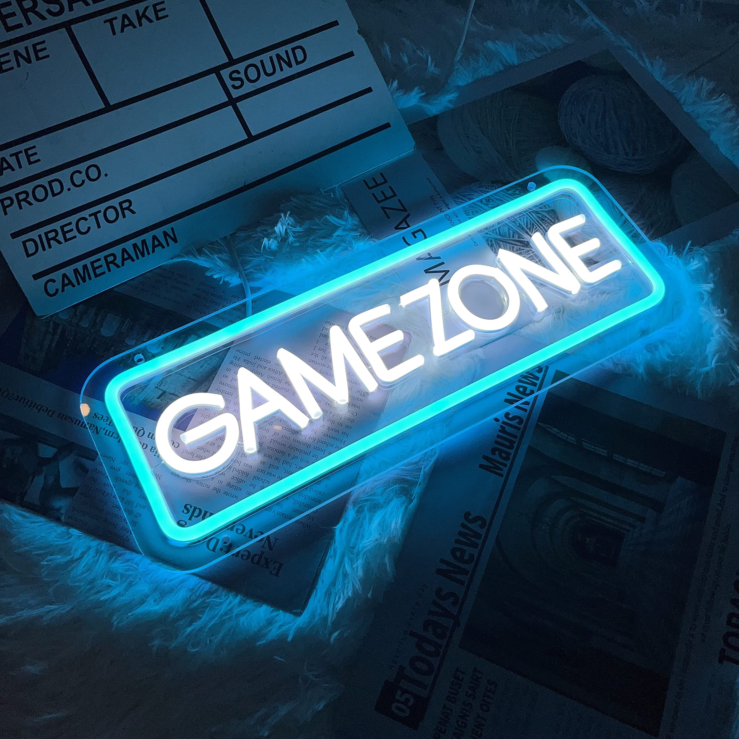Game Zone Neon Signs for Gamer Room Decor, Gaming Light Neon Sign for Wall Decor, Bedroom, Game Room, Led Signs Gamer Gifts for 