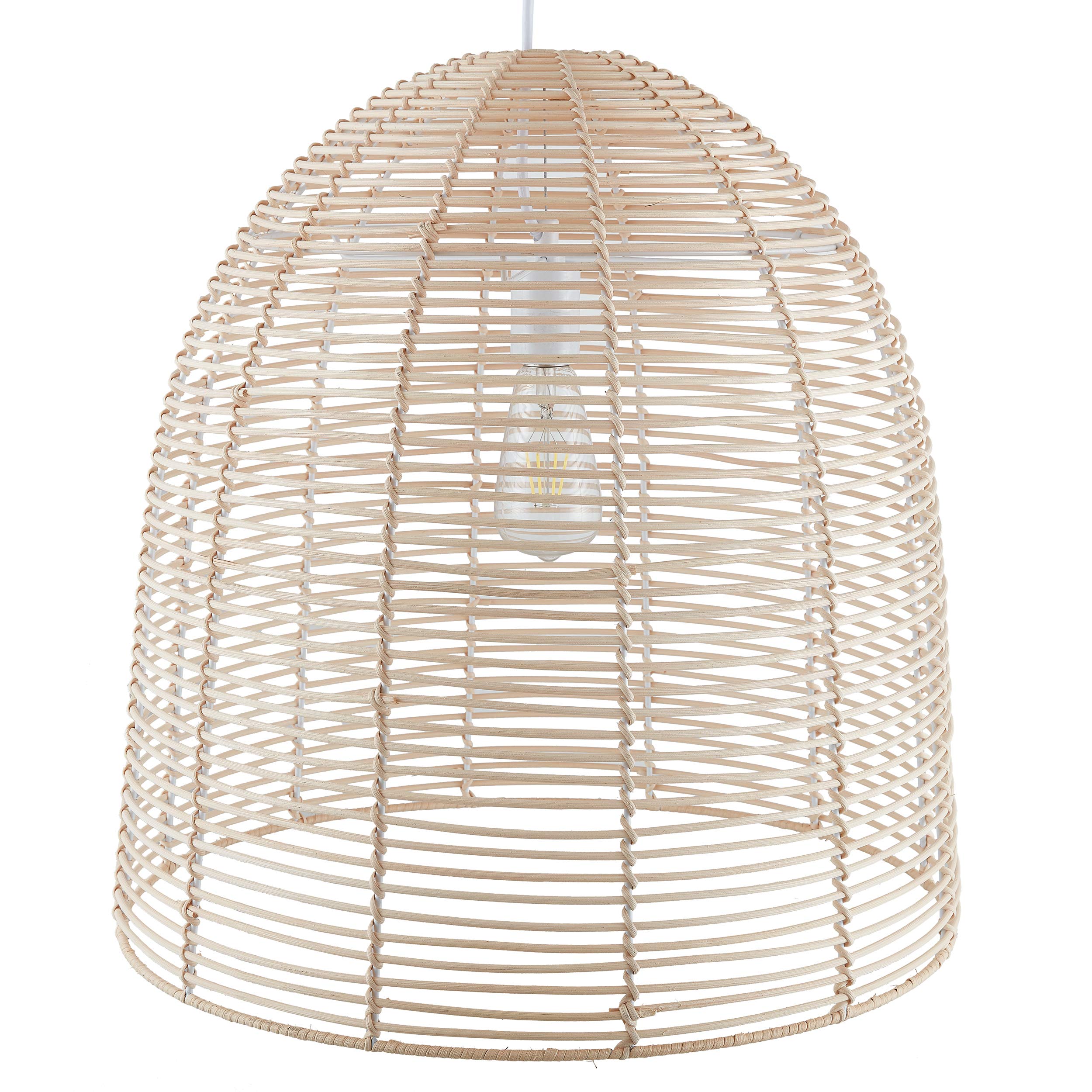 Sei Furniture Natural Rattan Pendant Lamp - Stylish Metal Ceiling Light Fixture