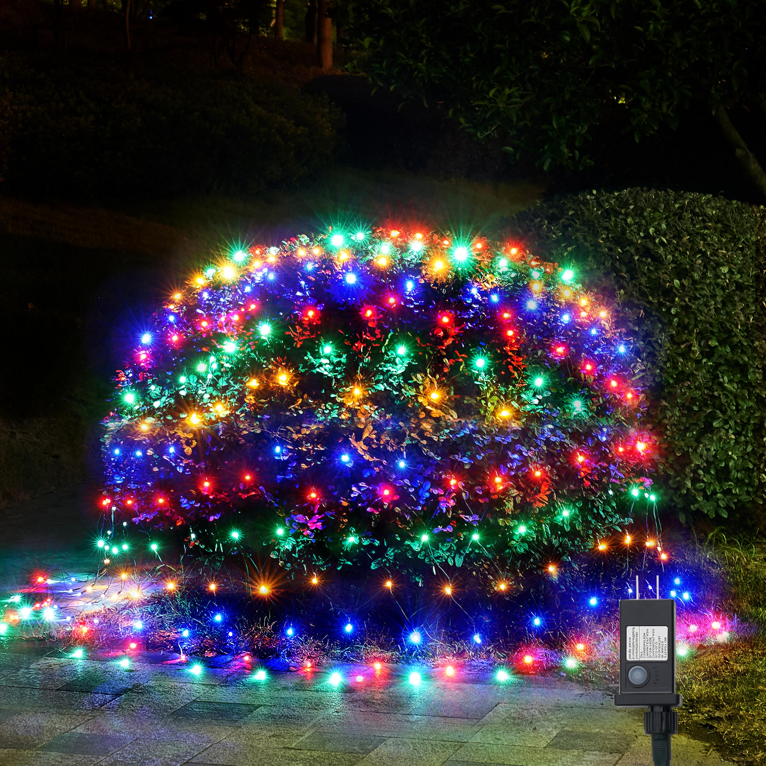 WBao Christmas Net Lights, 360LED, Waterproof, 8 Modes, 11.5ft x 6.9ft, Multicolor, Model EDK-290060