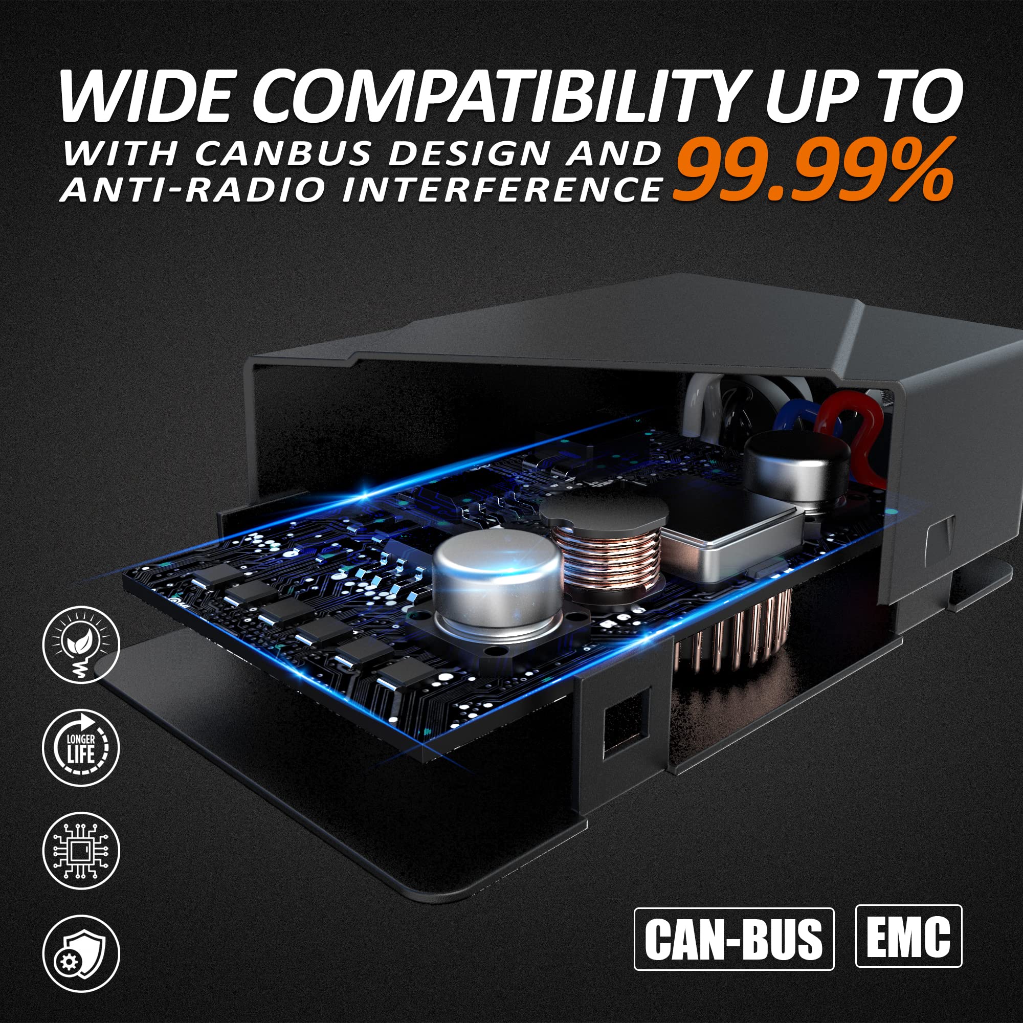 Bestview H4 9003 Canbus Decoder Kits Compatibility Anti Flickering Resistor Warning Canceler Pack Of 2