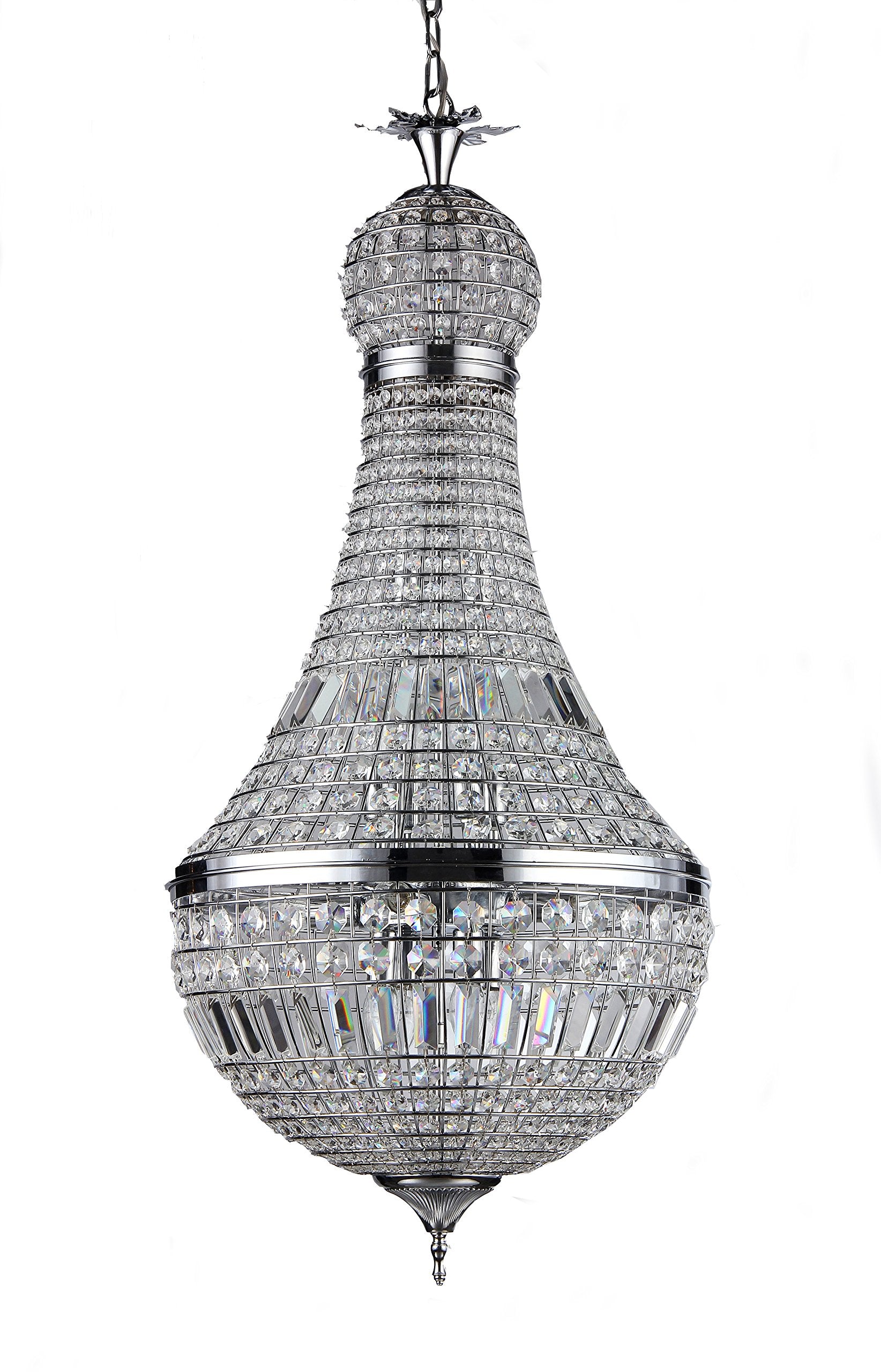 Whse of Tiffany Rl7960 Behati 14-Light Crystal Chandelier, 24 X 24 X 33