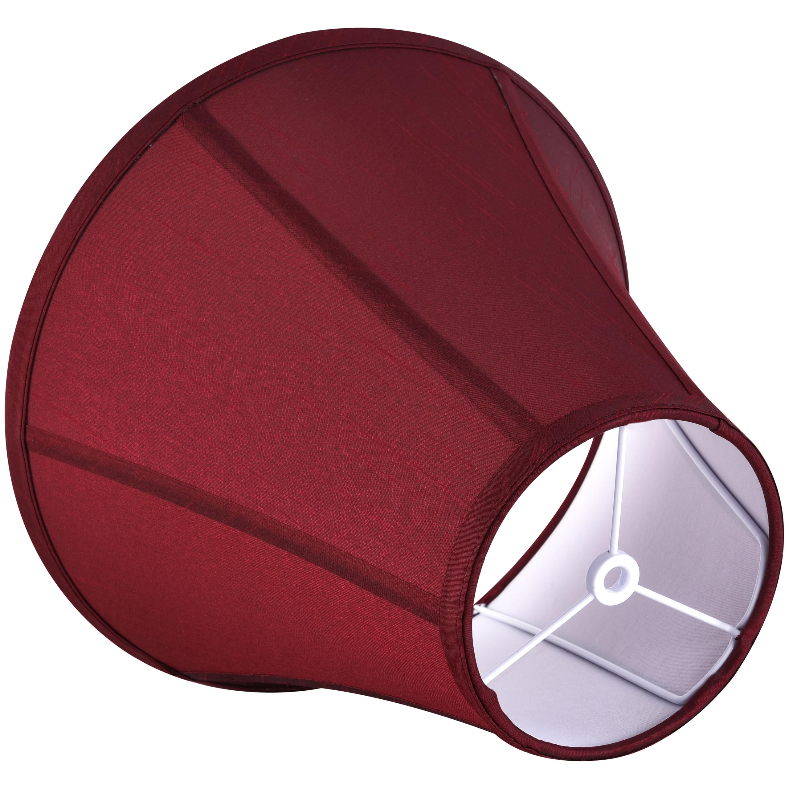 GO&SO Set of 2 Burgundy Bell Lamp Shades, 6" Top x 13" Bottom x 10.6" High, Fabric for Table & Bedside Lamps