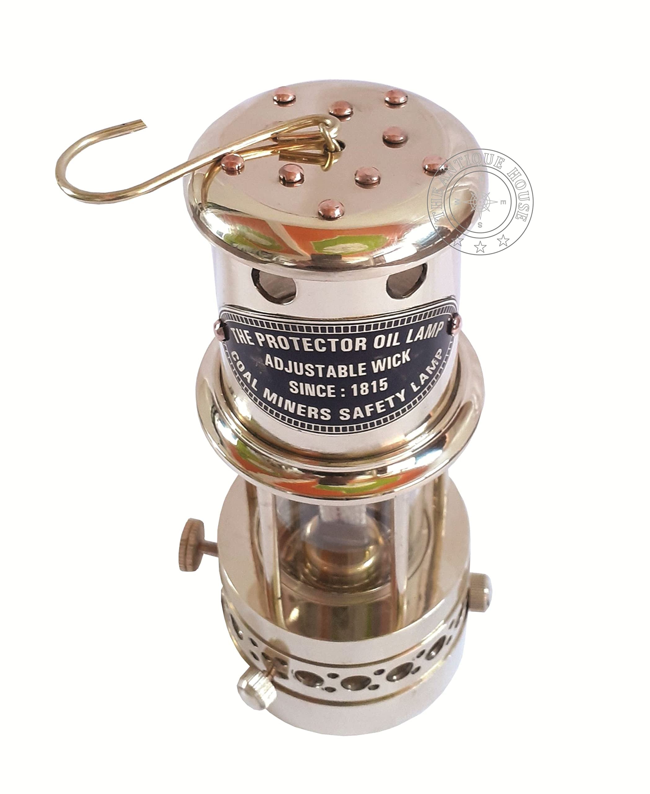 Solid Brass 100% Working Nautical Miner Lamp Oil Ship Lantern Maritime Gift