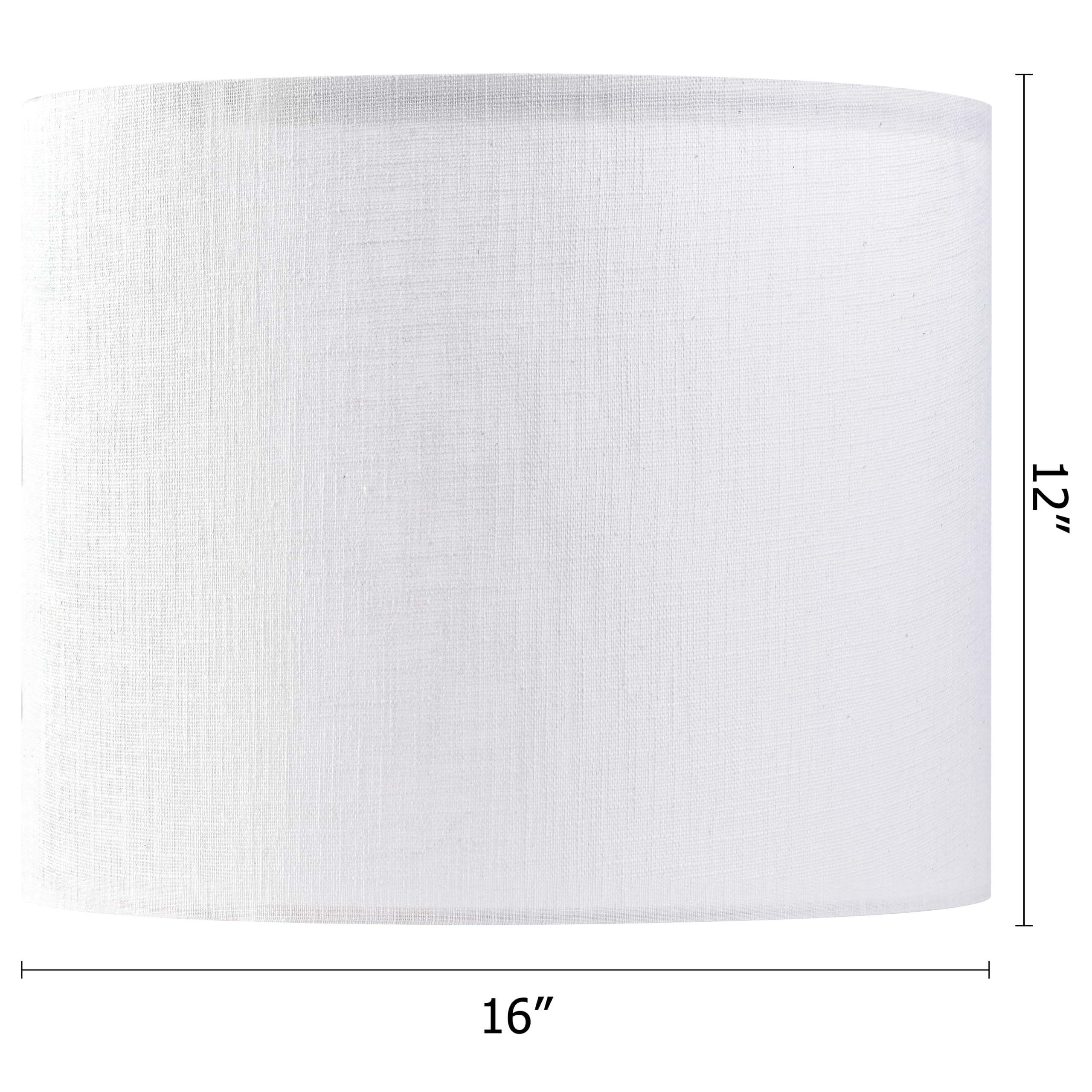 Go&So Oatmeal Linen Lamp Shades Large Drum Linen Lampshade 16'' Top X 16'' Bottom X 12'' High (Spider) Farmhouse Lampshade For T