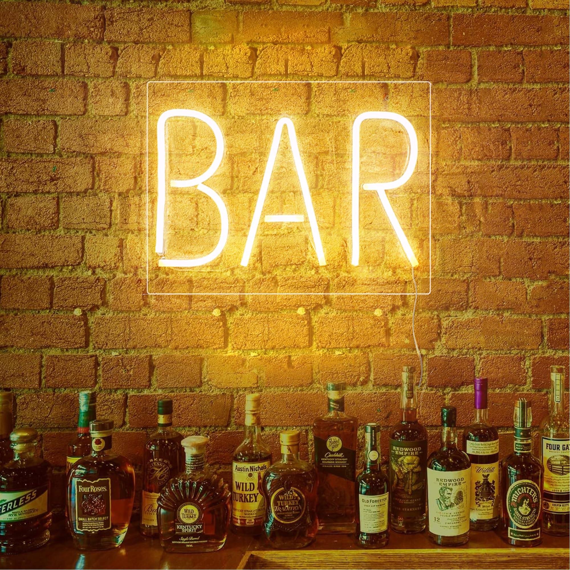 Jiuruiffc Neon Bar Sign - Usb Powered Led Wall Decor, Warm White, Model 10, Acrylic Material, Perfect For Home Bar Or Party