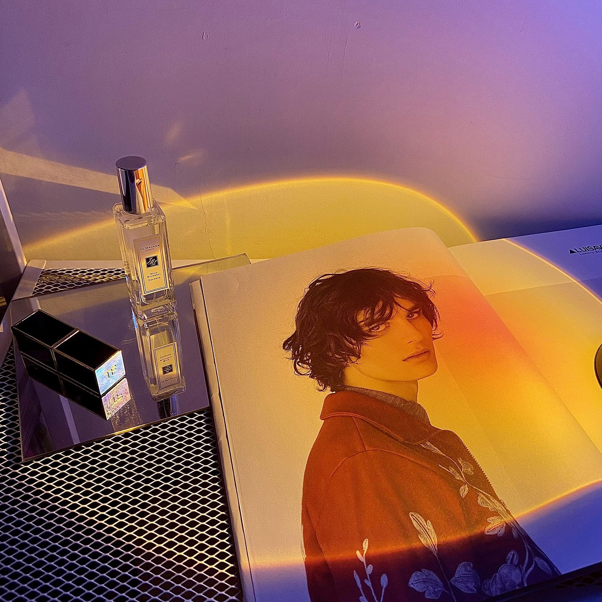 Corated Sunset Lamp, Projector Sunset Light 180 Degree Rotation Projection Led Night Light For Photography, Selfie, Home And Bed